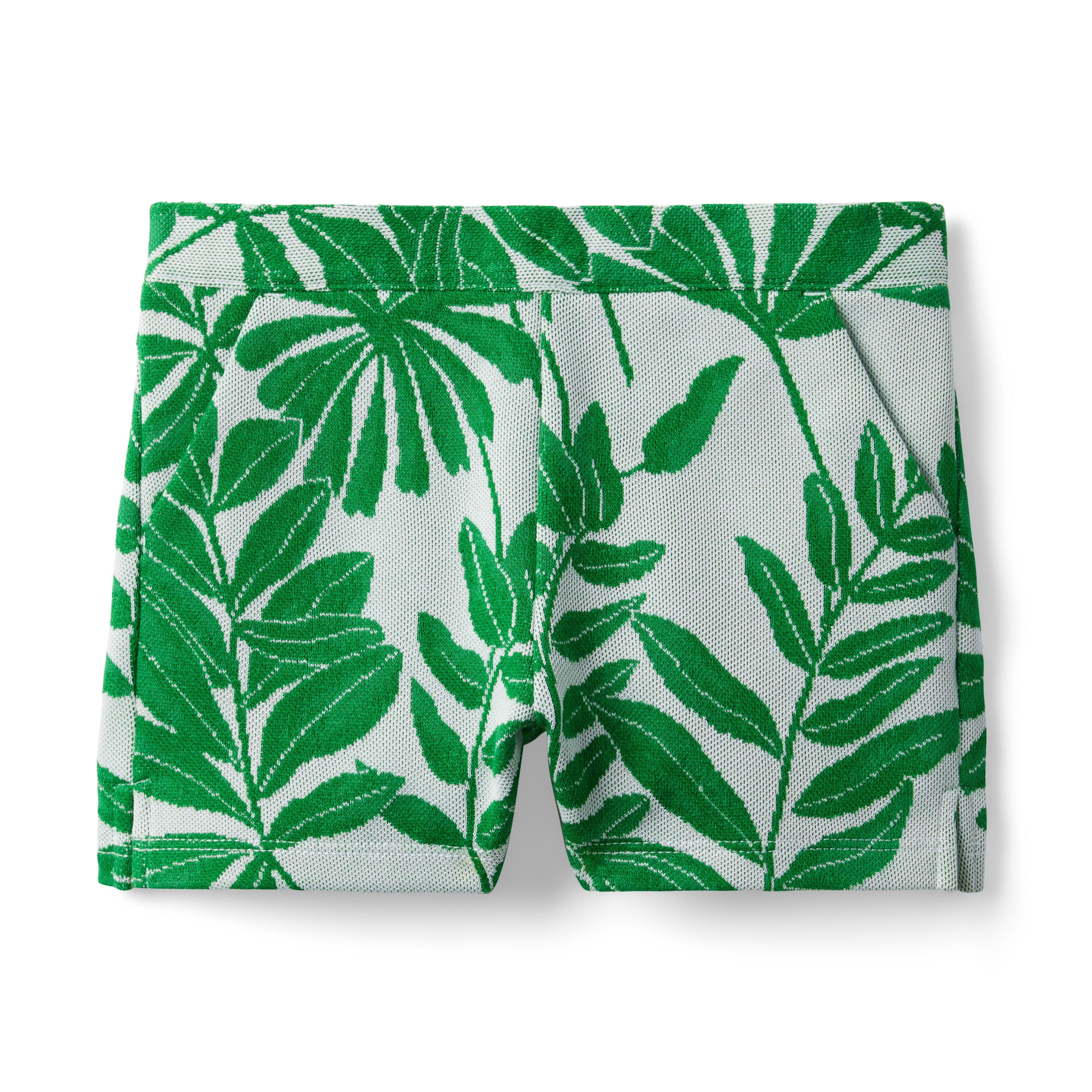 Palm Leaf Jacquard Short
