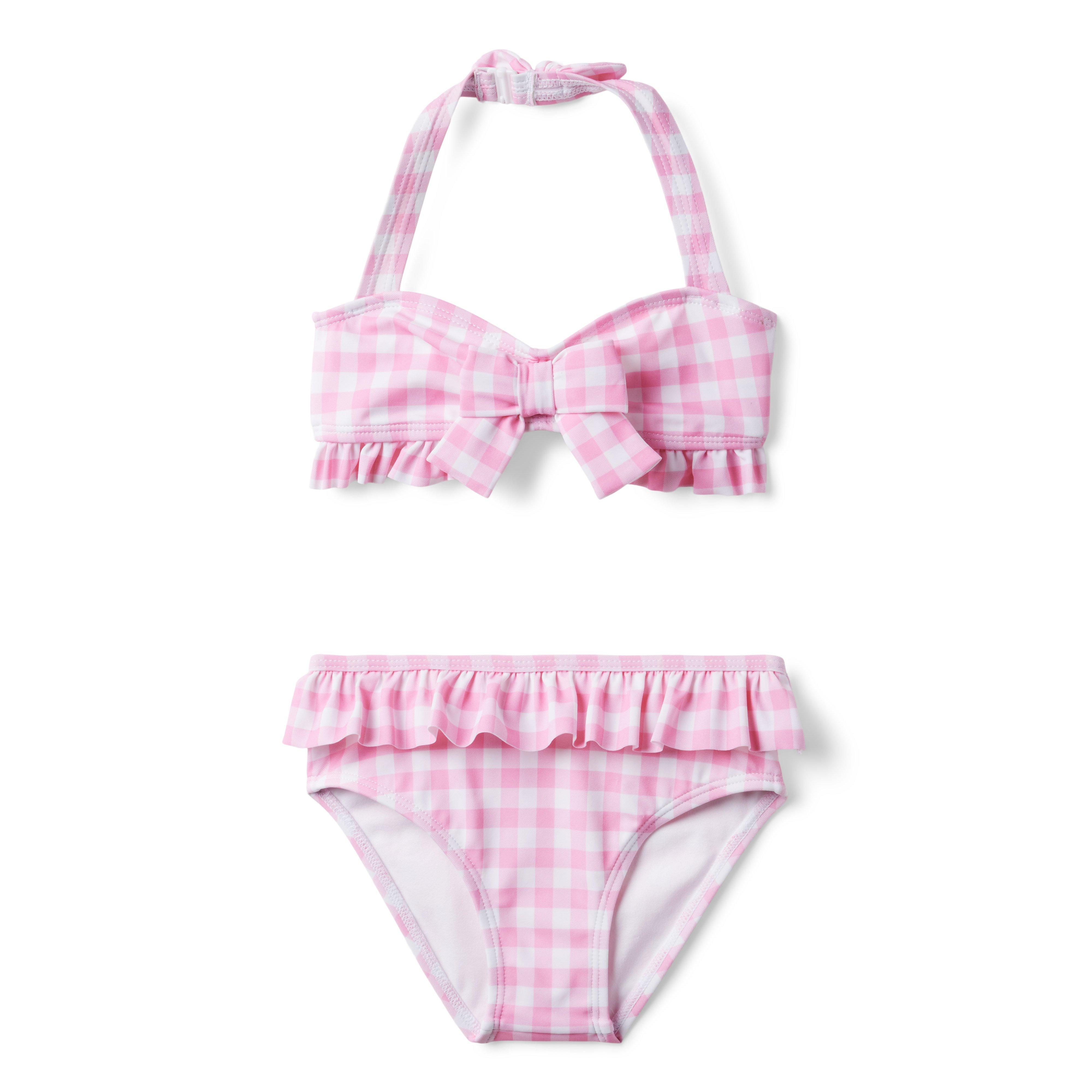 Pink gingham hot sale bathing suit