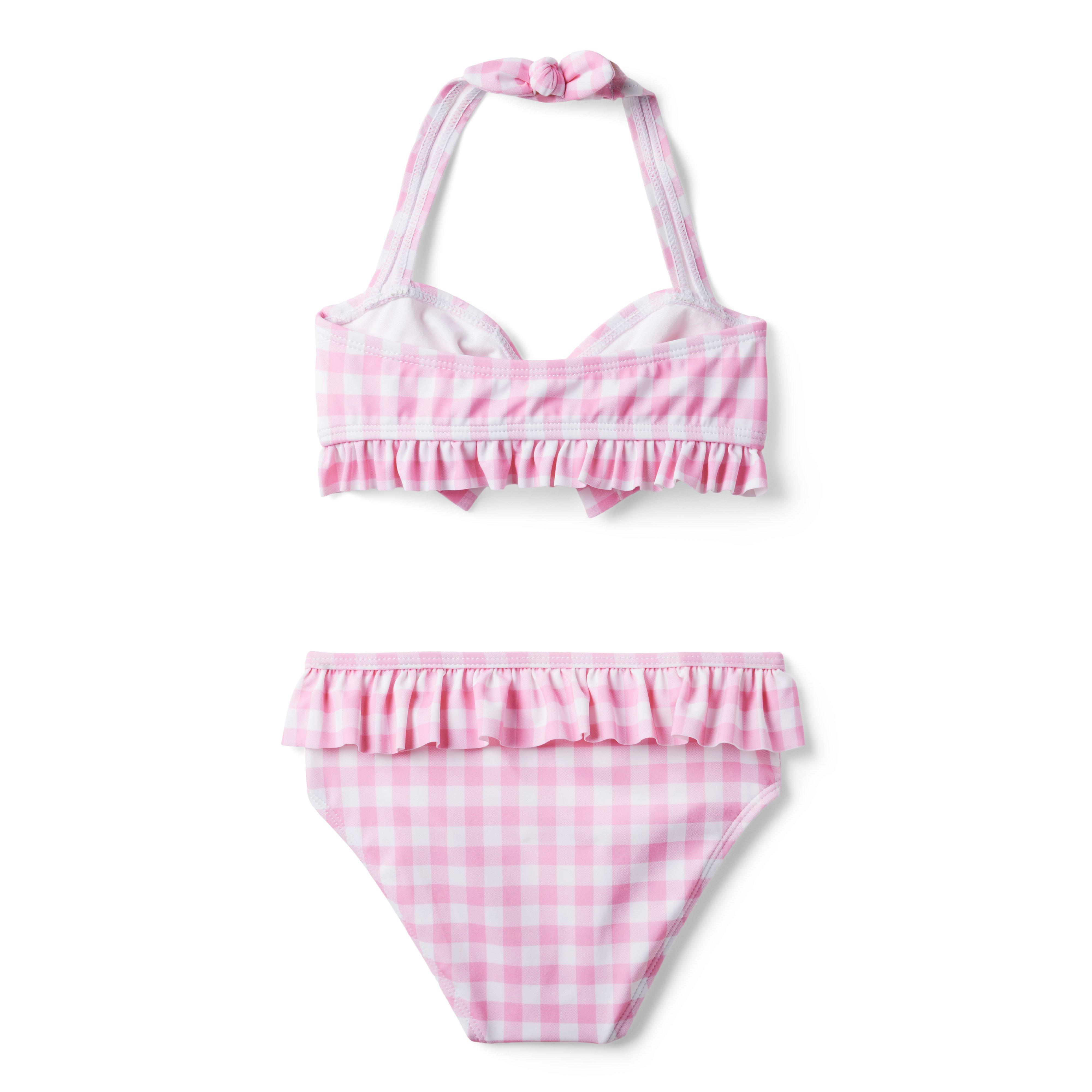 Gingham Halter Ruffle 2-Piece Swimsuit image number 1