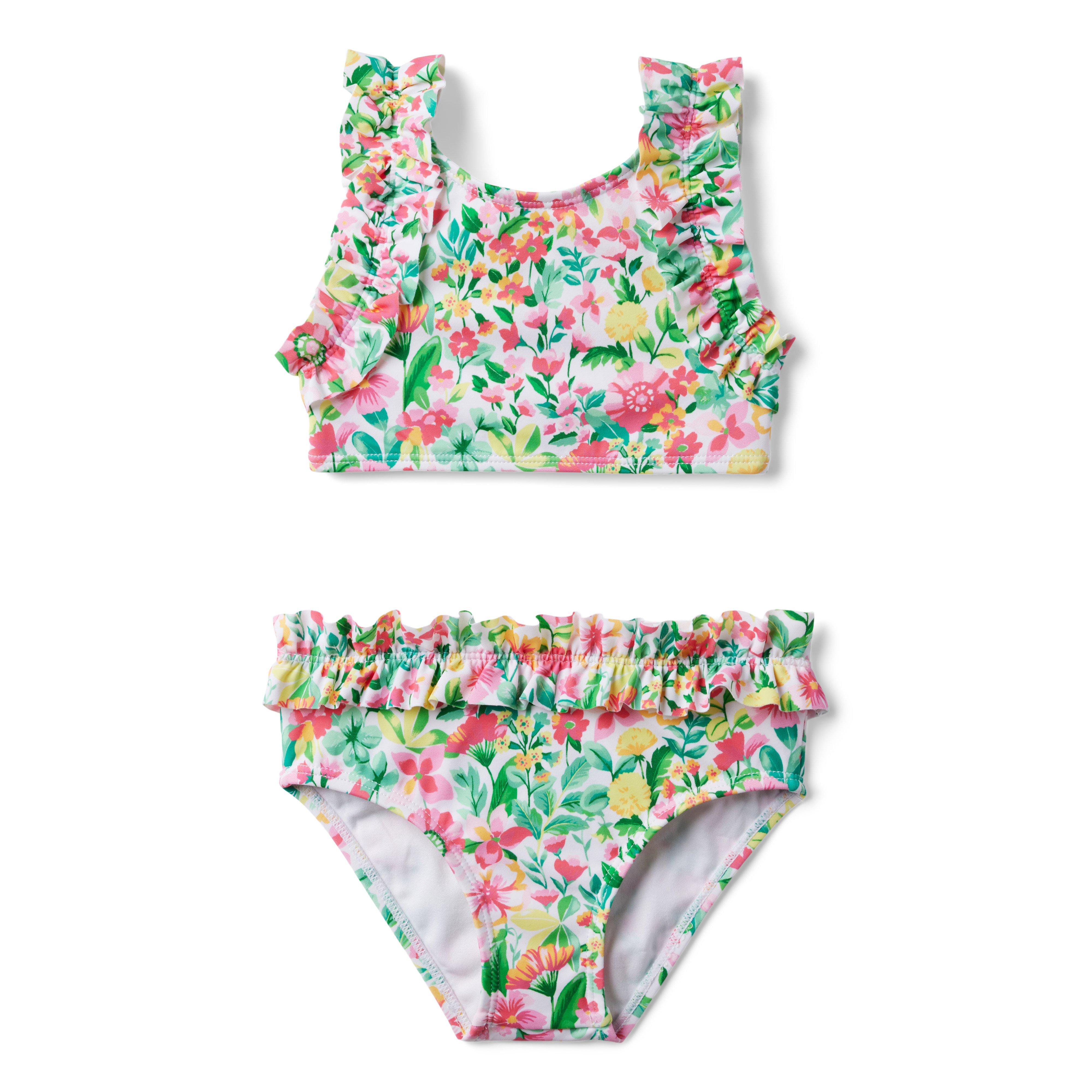 Floral Ruffle 2-Piece Swimsuit image number 0