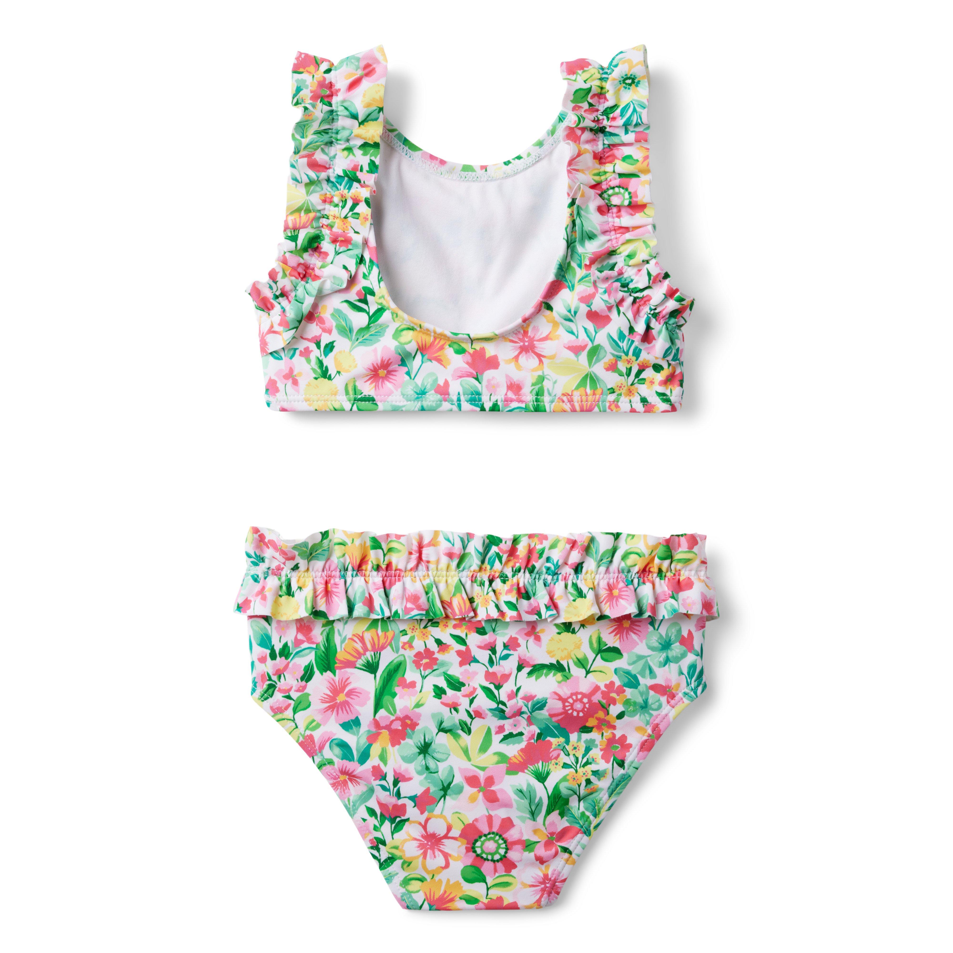 Floral Ruffle 2-Piece Swimsuit image number 1