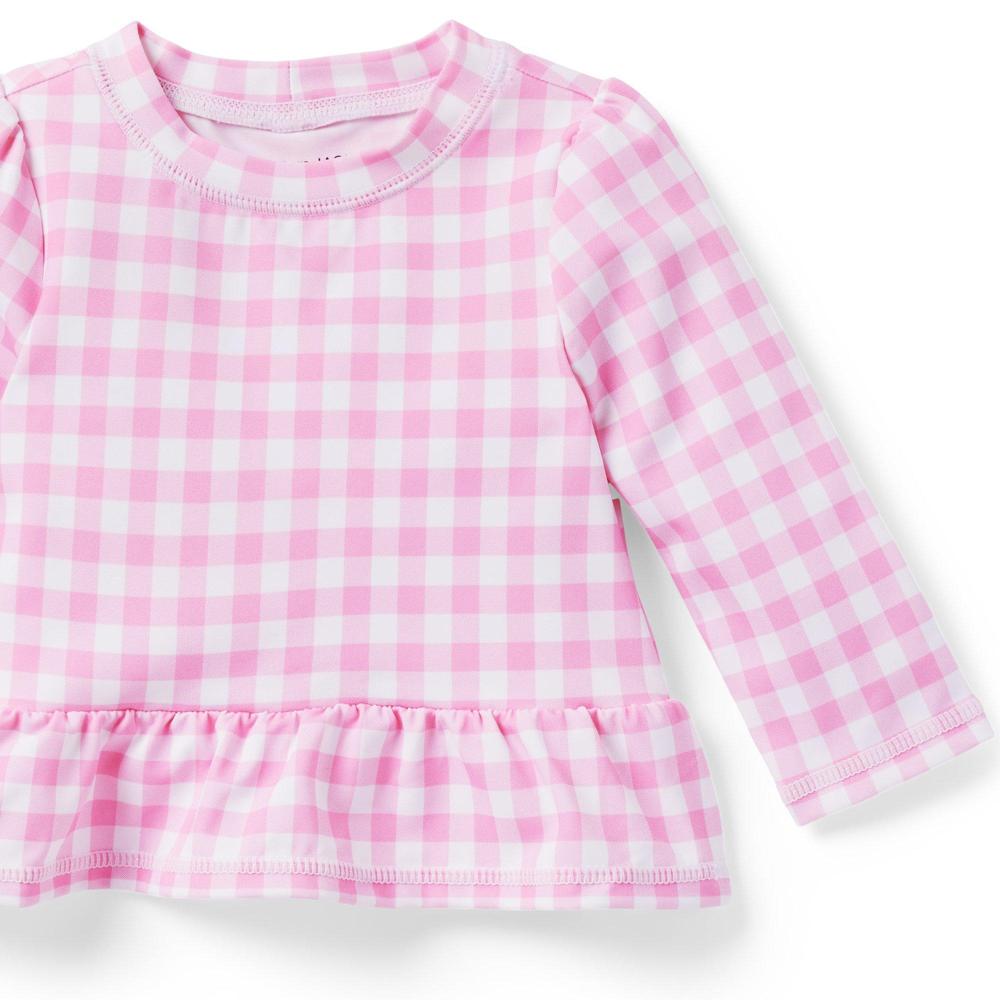 Baby Gingham Rash Guard Set image number 2