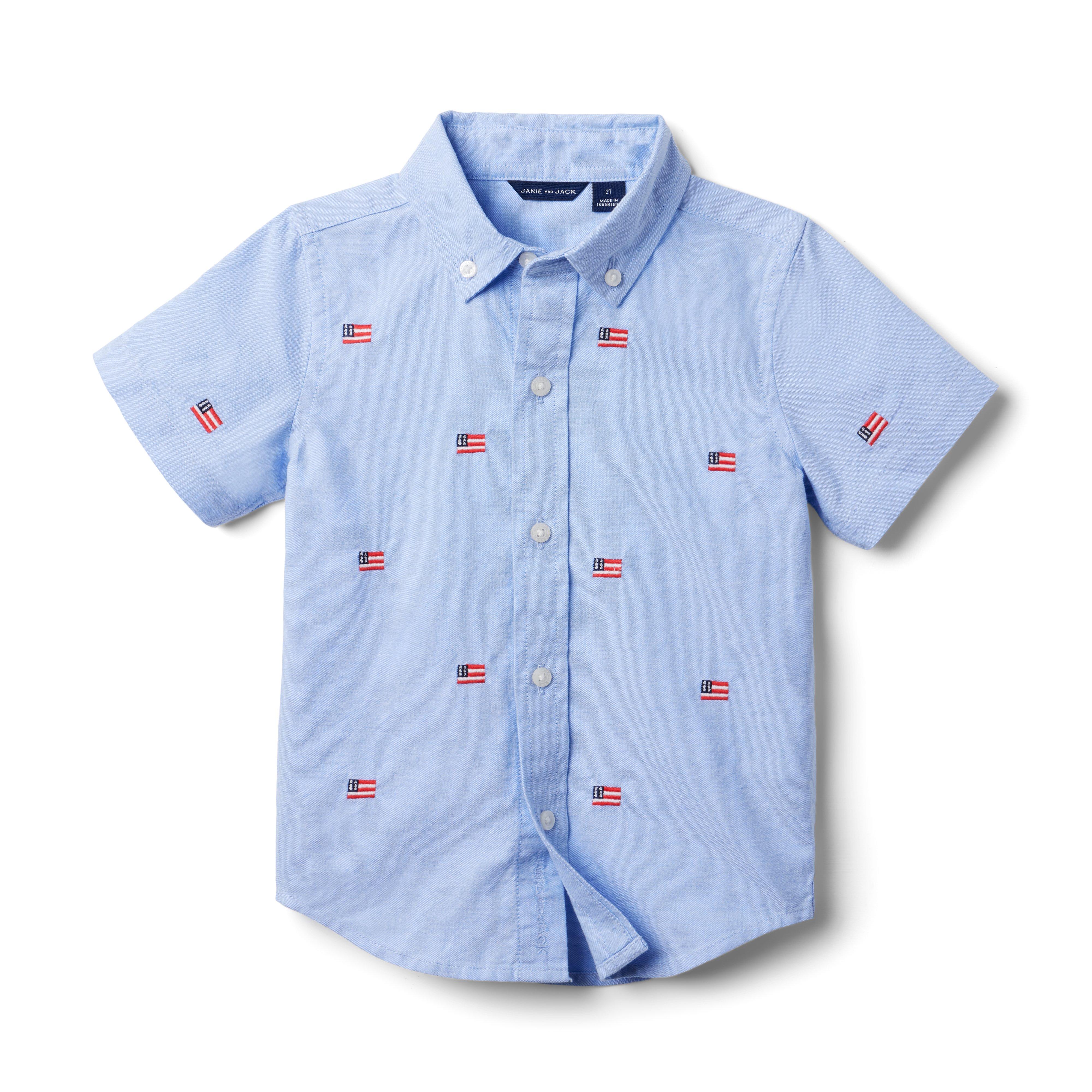 Embroidered Flag Oxford Shirt image number 0