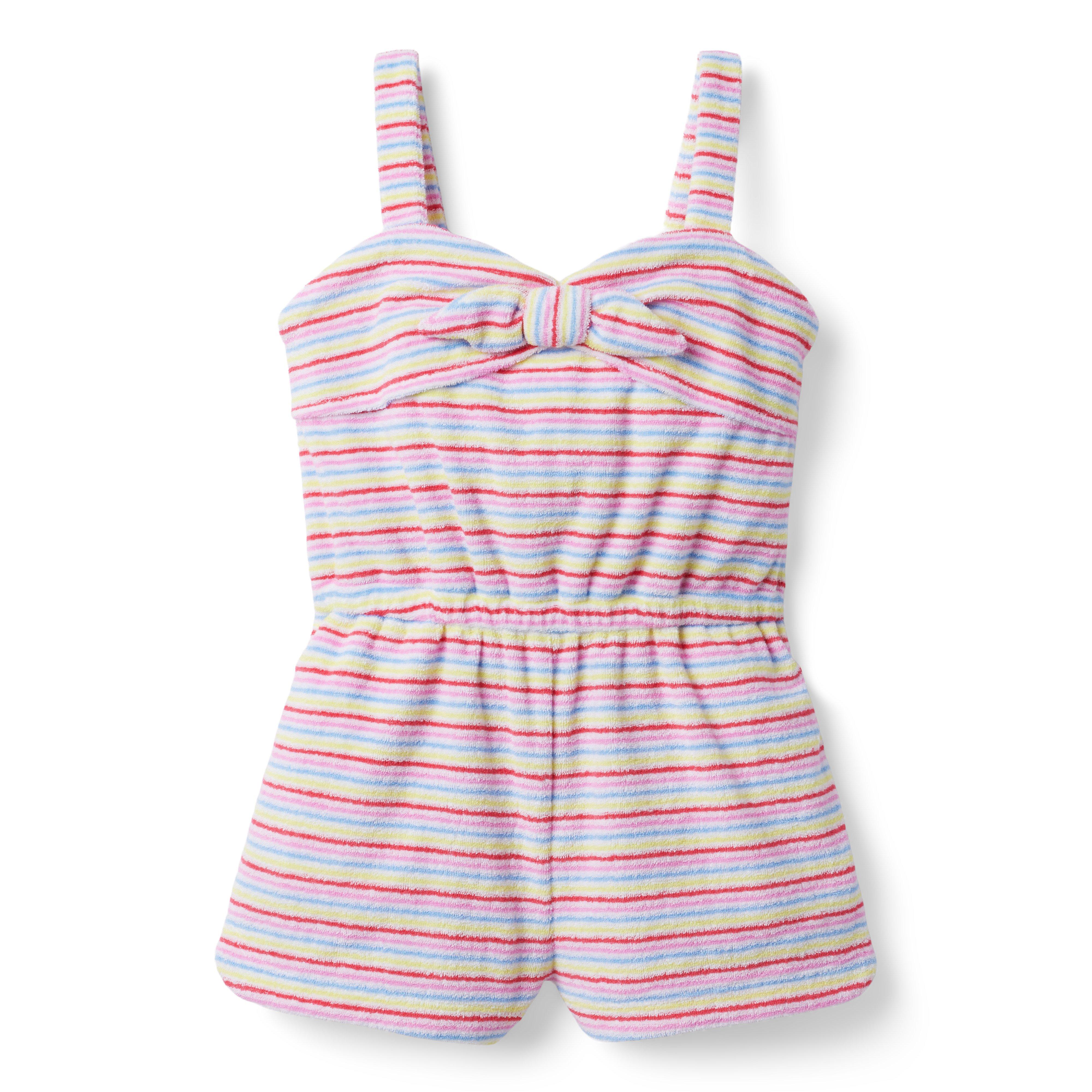 Striped Terry Romper image number 0