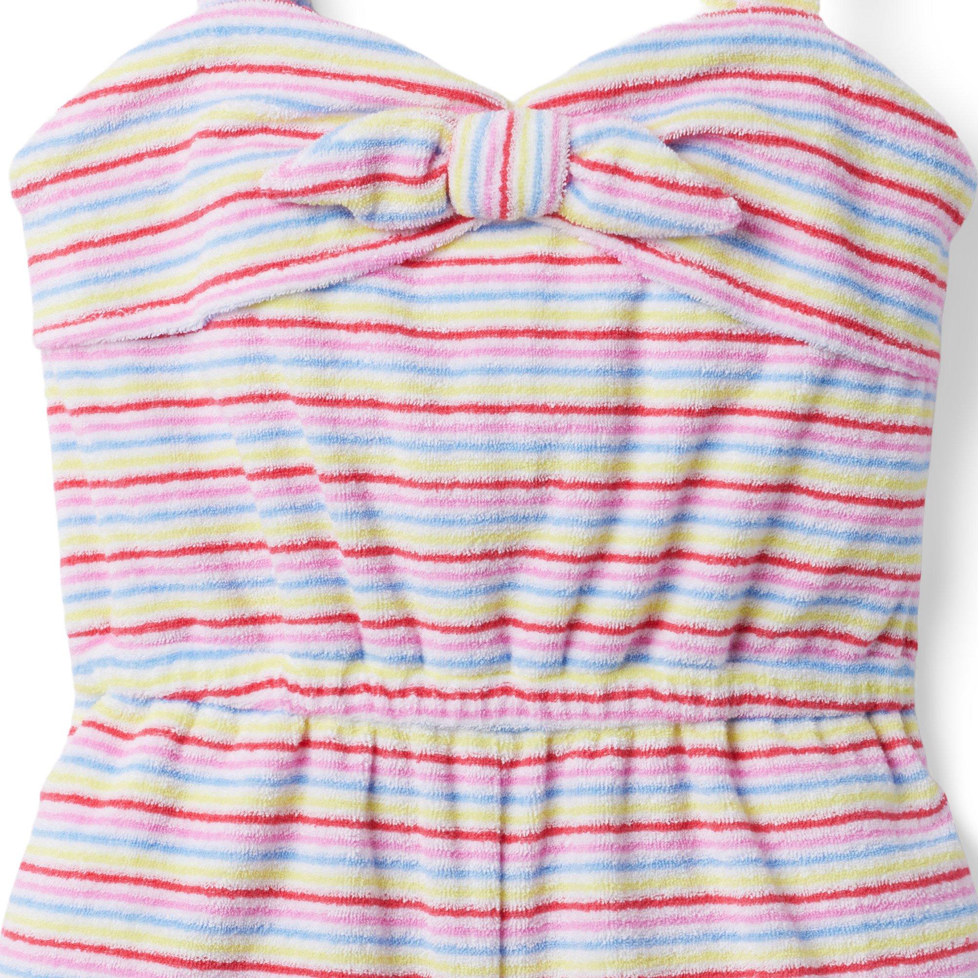 Striped Terry Romper image number 3