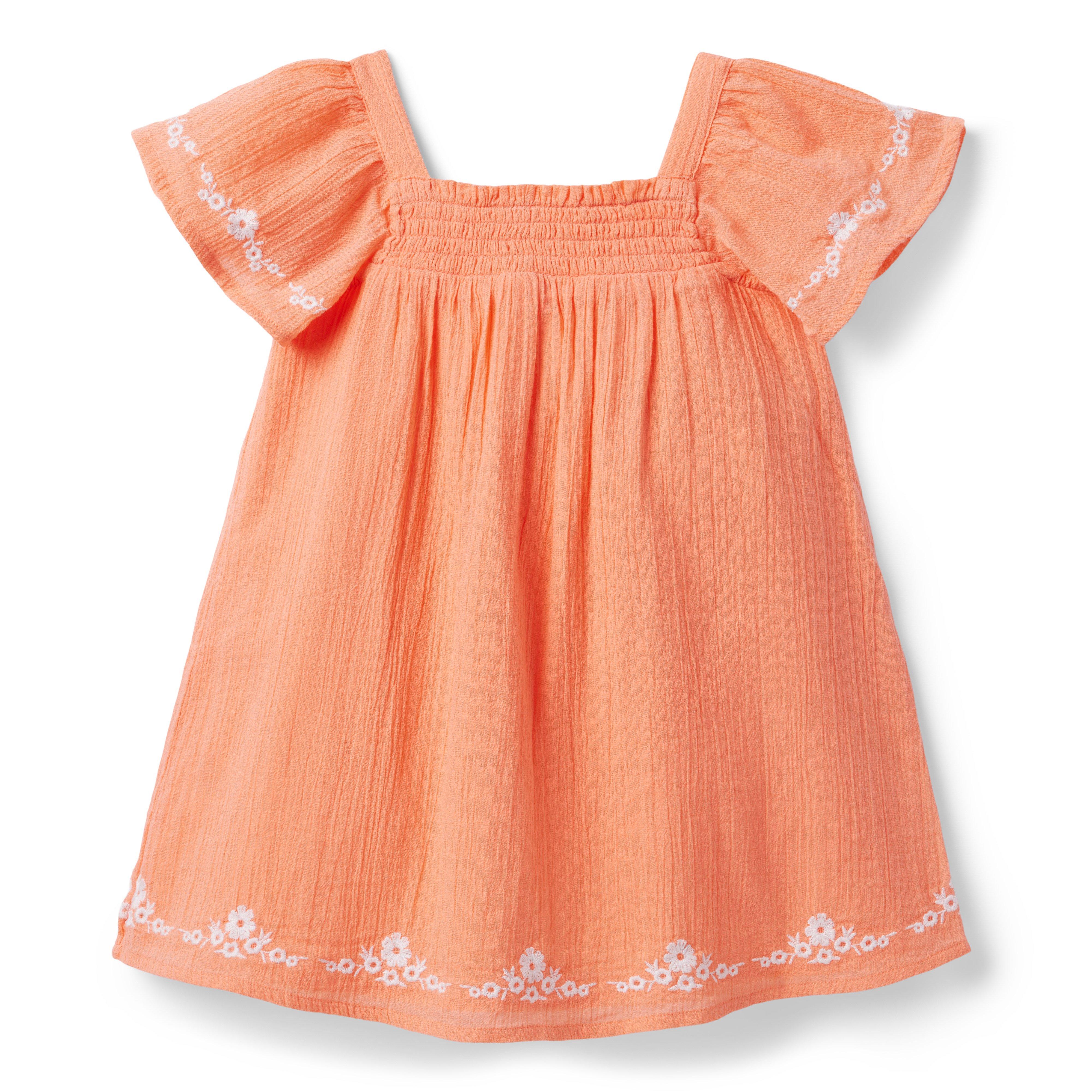 Embroidered Gauze Tunic Dress