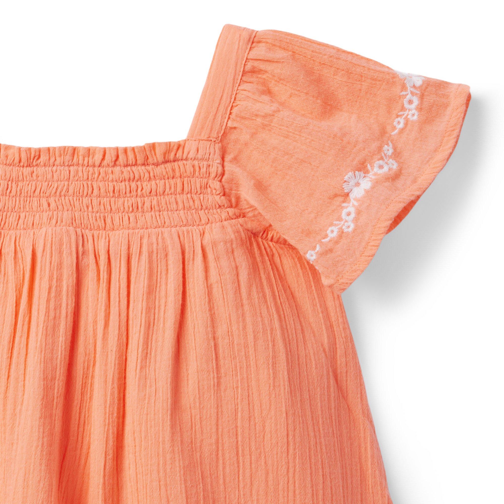 Embroidered Gauze Tunic Dress image number 2