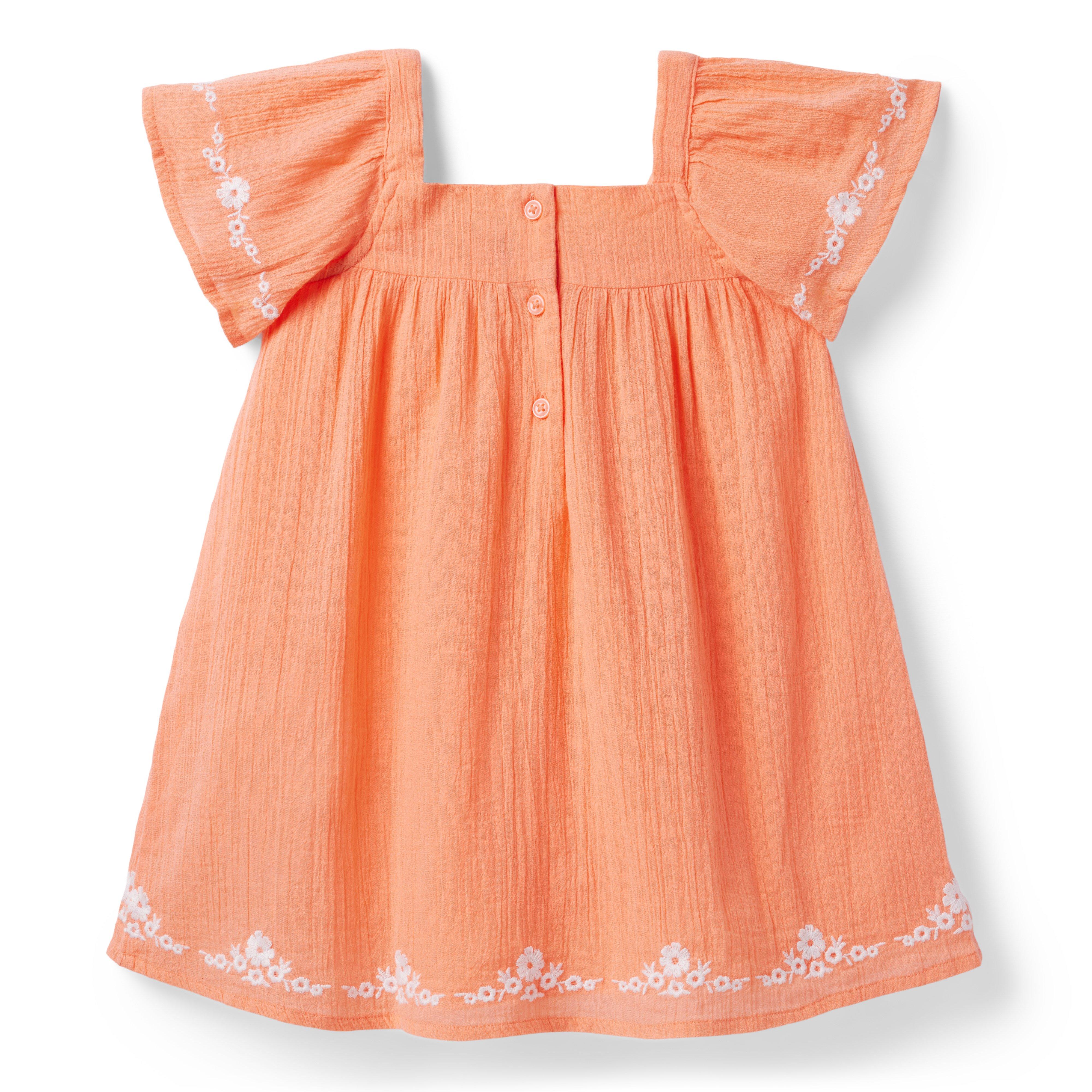 Embroidered Gauze Tunic Dress image number 1