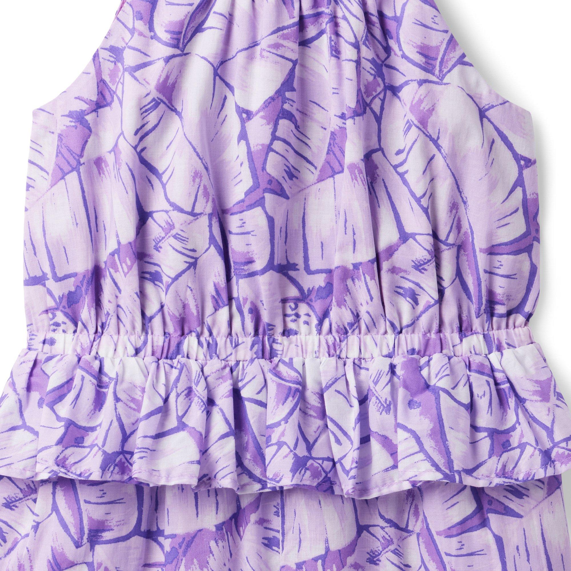 Palm Leaf Peplum Romper image number 2