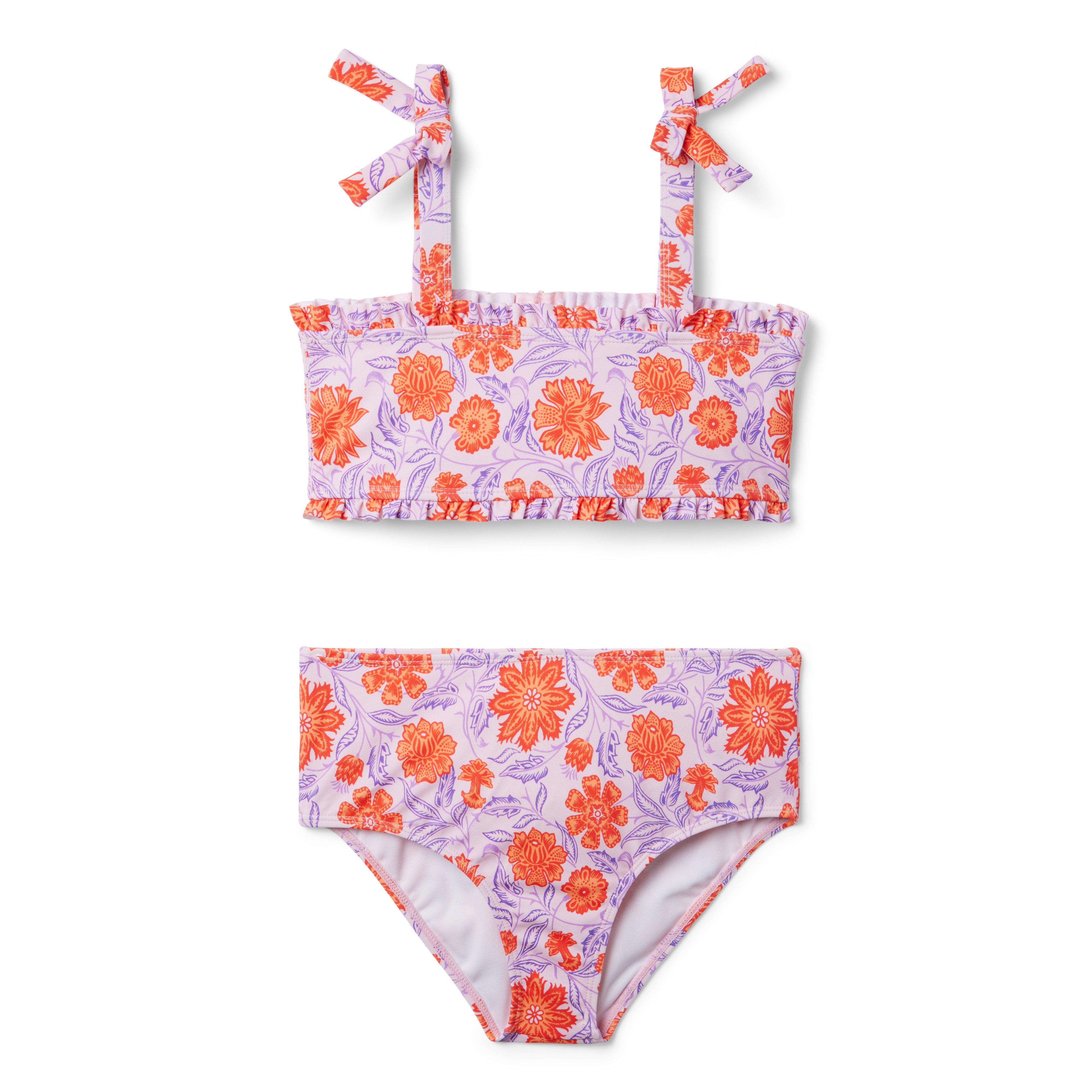 Floral Smocked Back 2-Piece Swimsuit image number 0