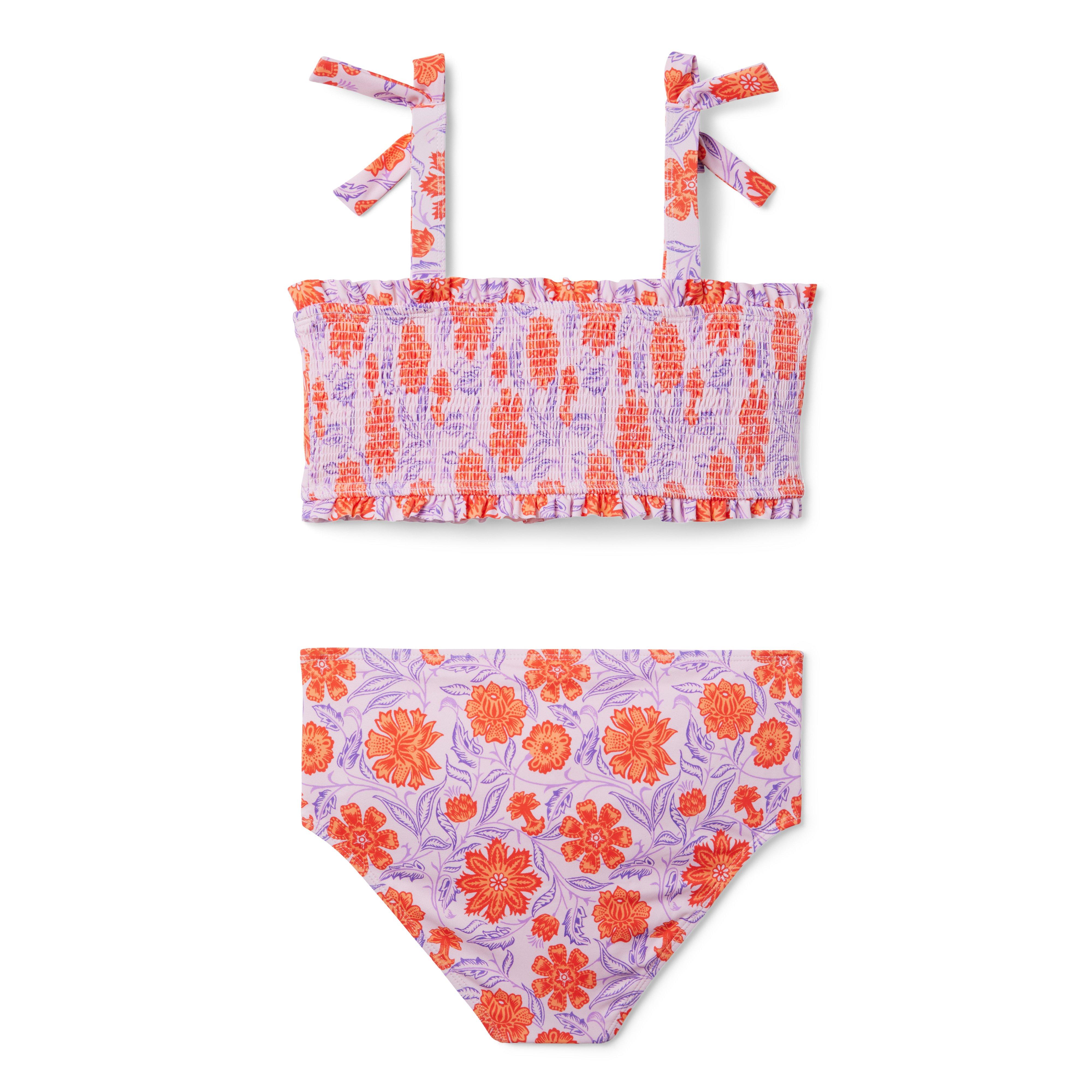 Floral Smocked Back 2-Piece Swimsuit image number 1