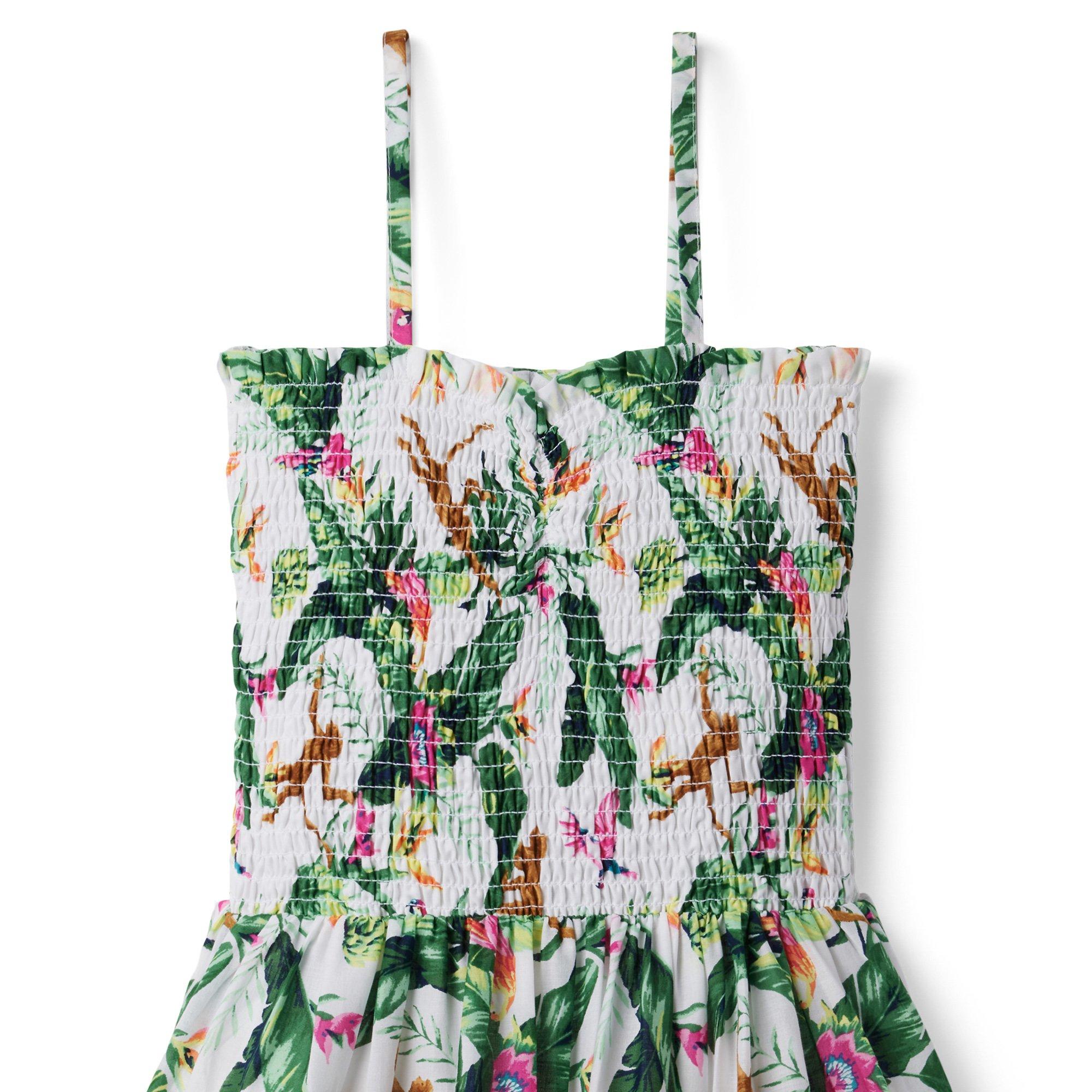Tropical Jungle Smocked Sundress image number 2