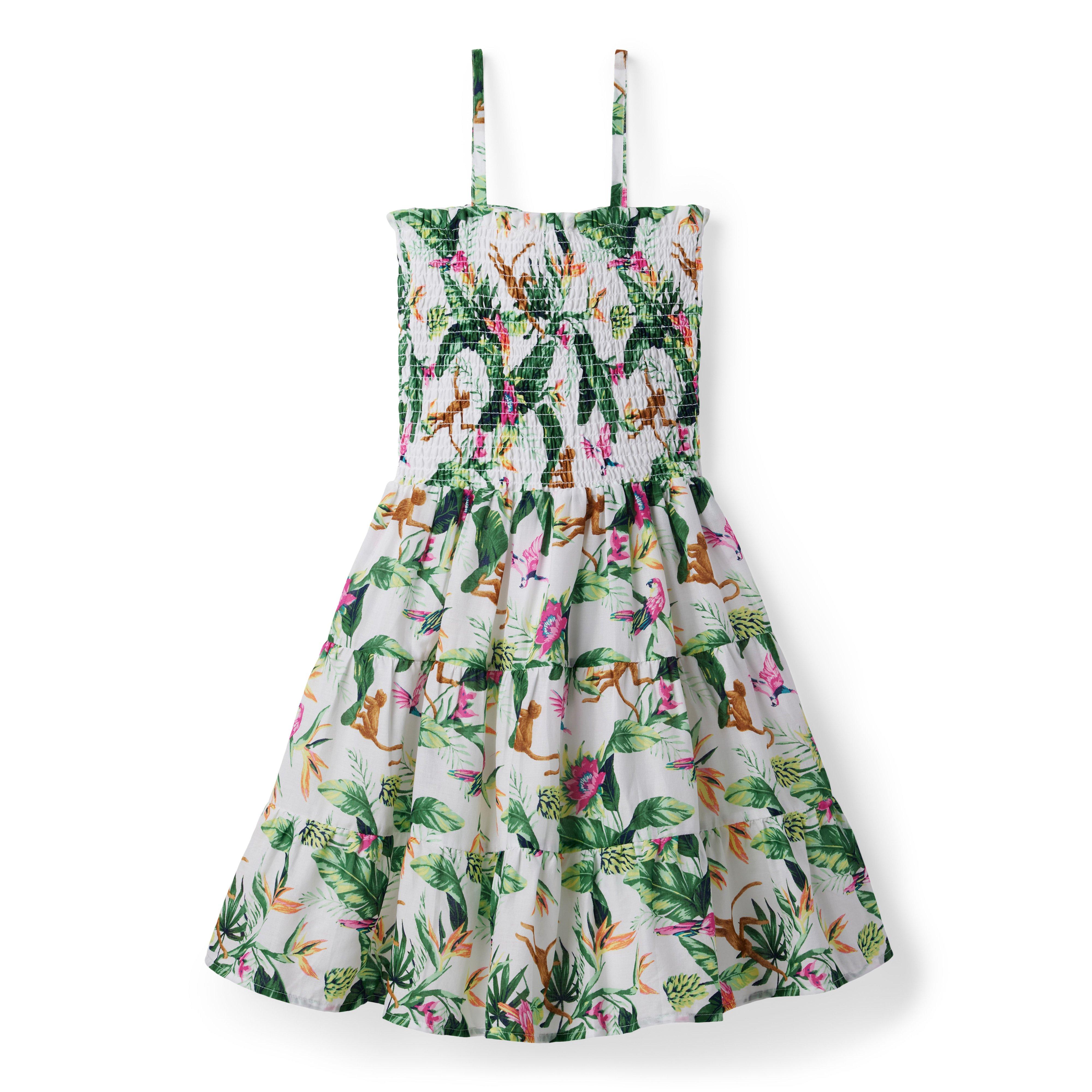 Tropical Jungle Smocked Sundress image number 1