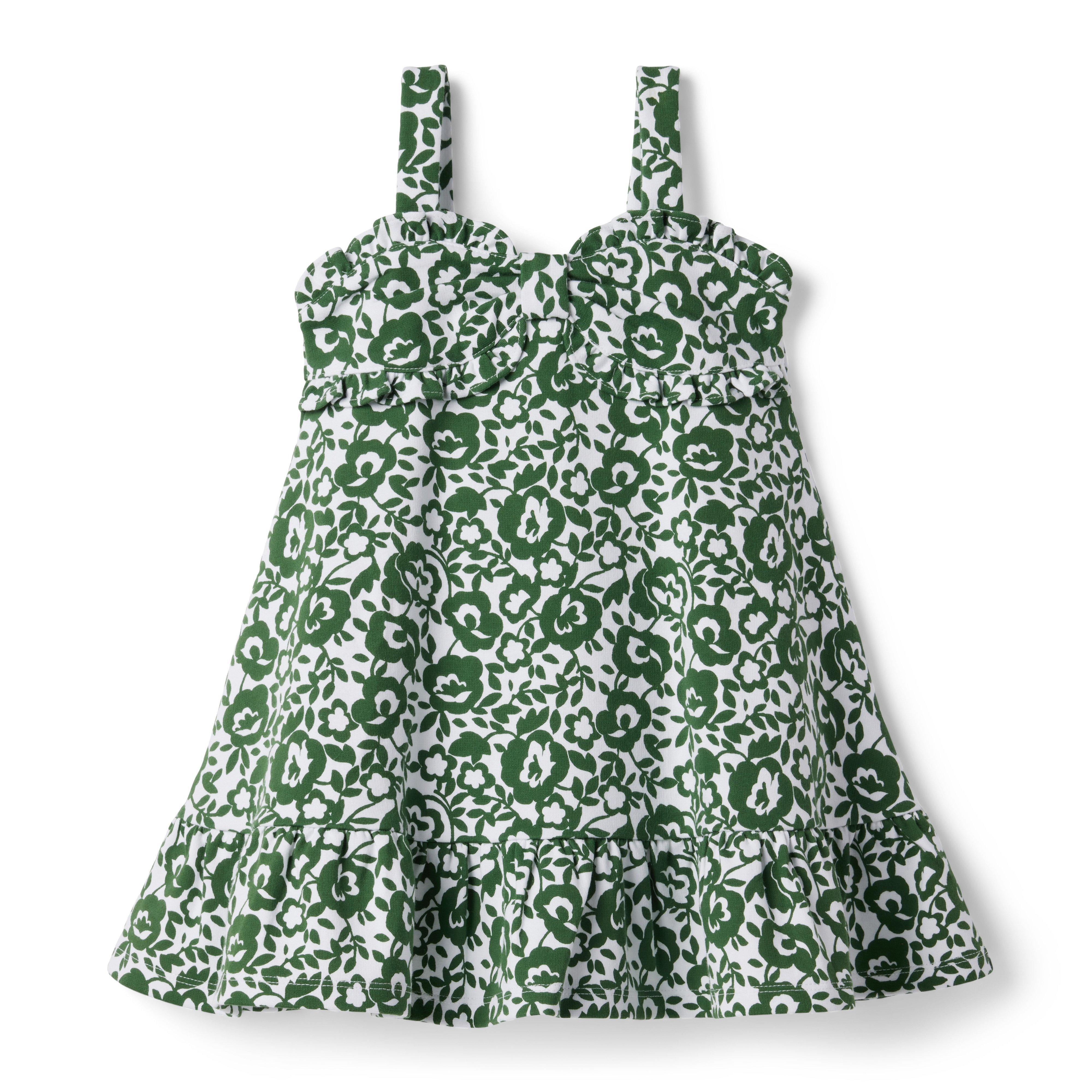 Floral Ruffle Ponte Sundress image number 0