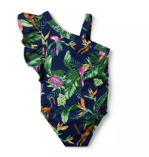 Tropical Jungle Cold Shoulder Swimsuit  image number 1