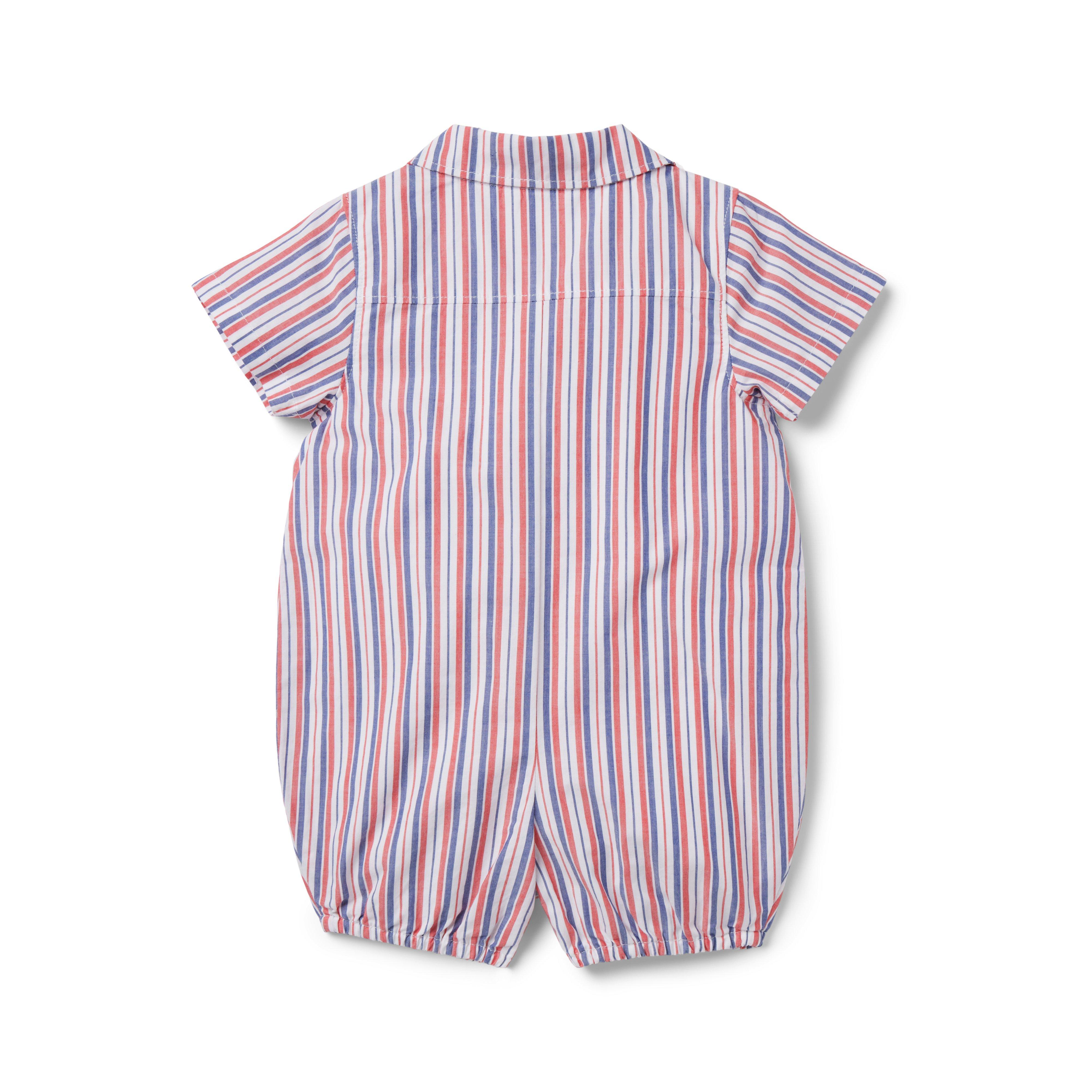 Baby Striped Poplin Romper image number 1