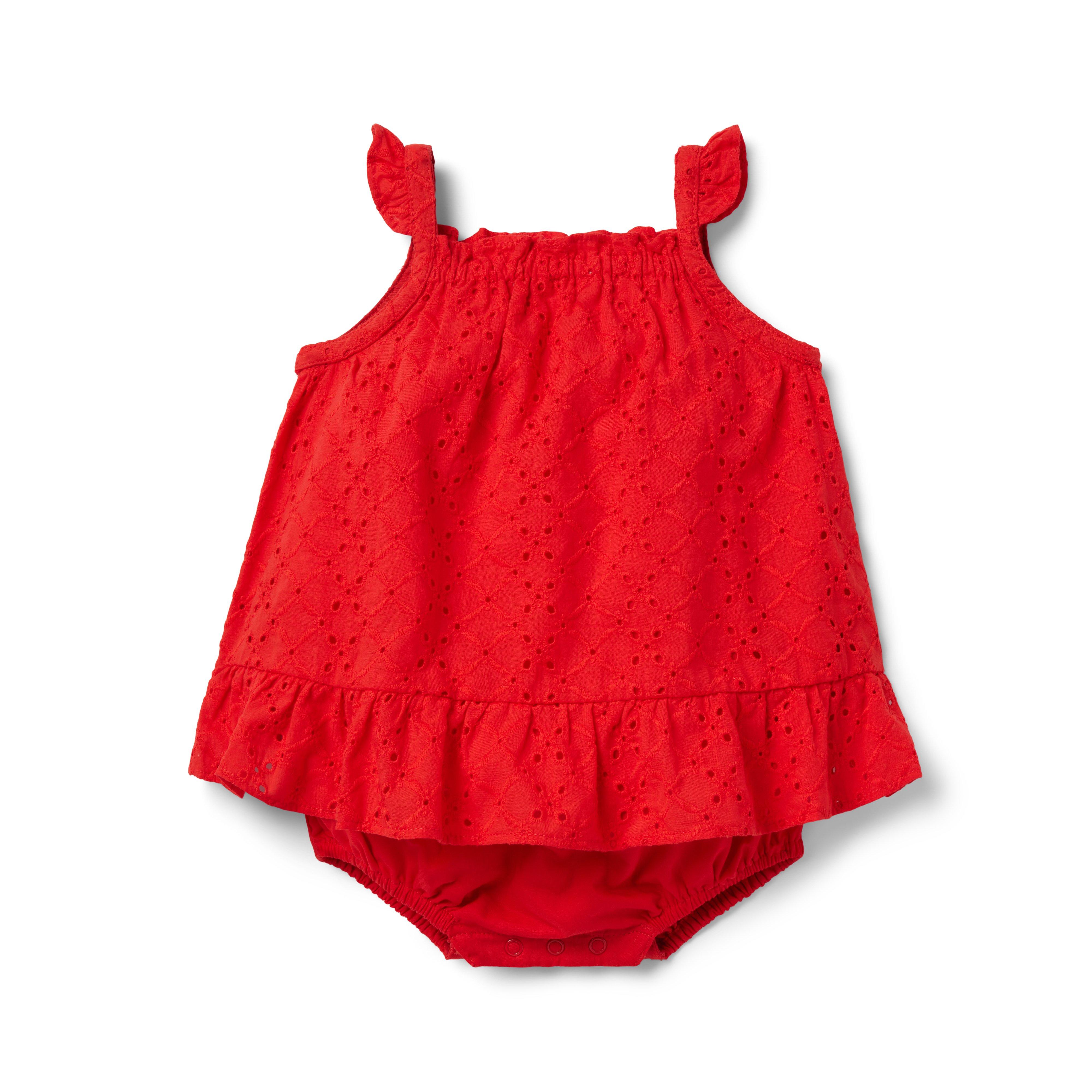 Baby Eyelet Ruffle Romper image number 0