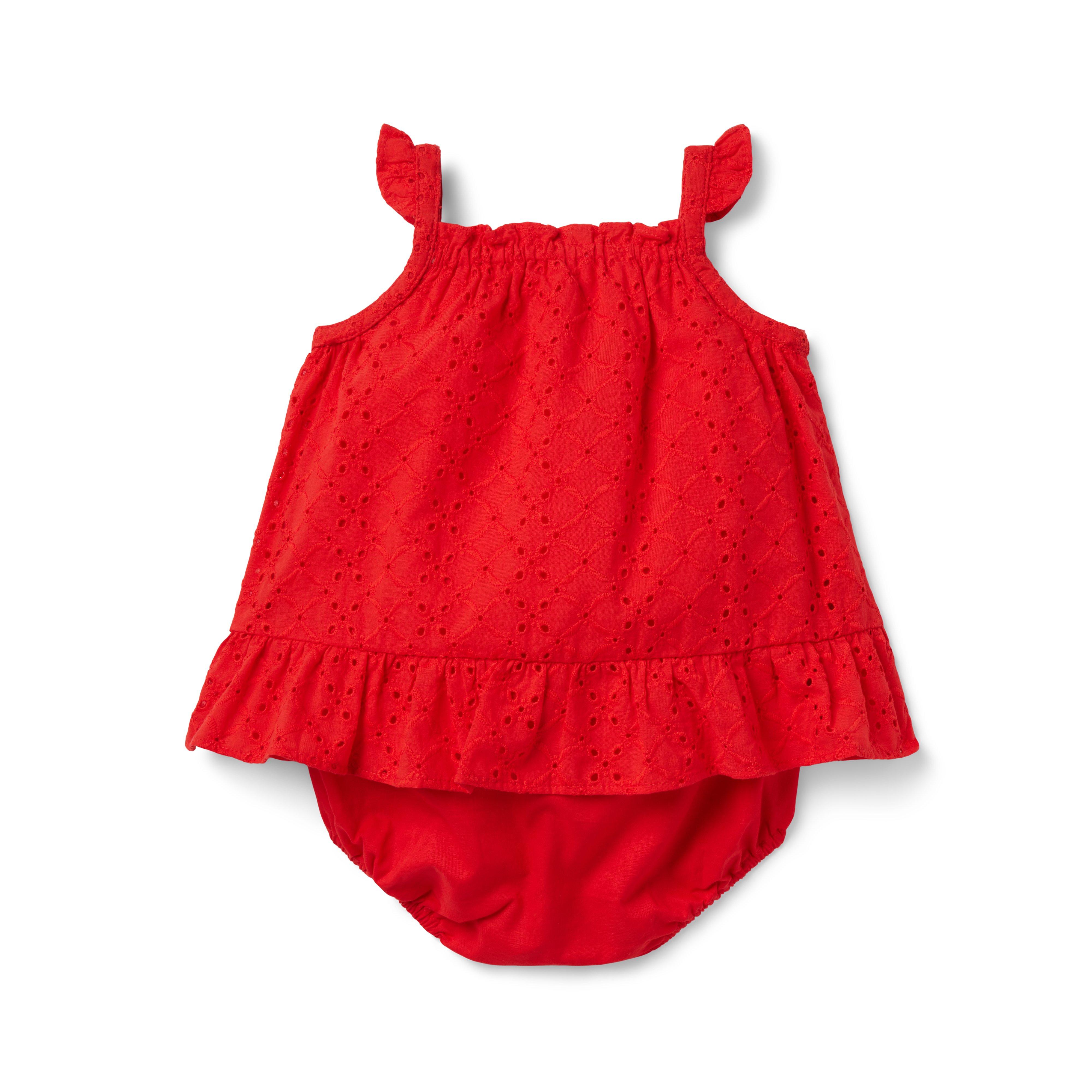 Baby Eyelet Ruffle Romper image number 1