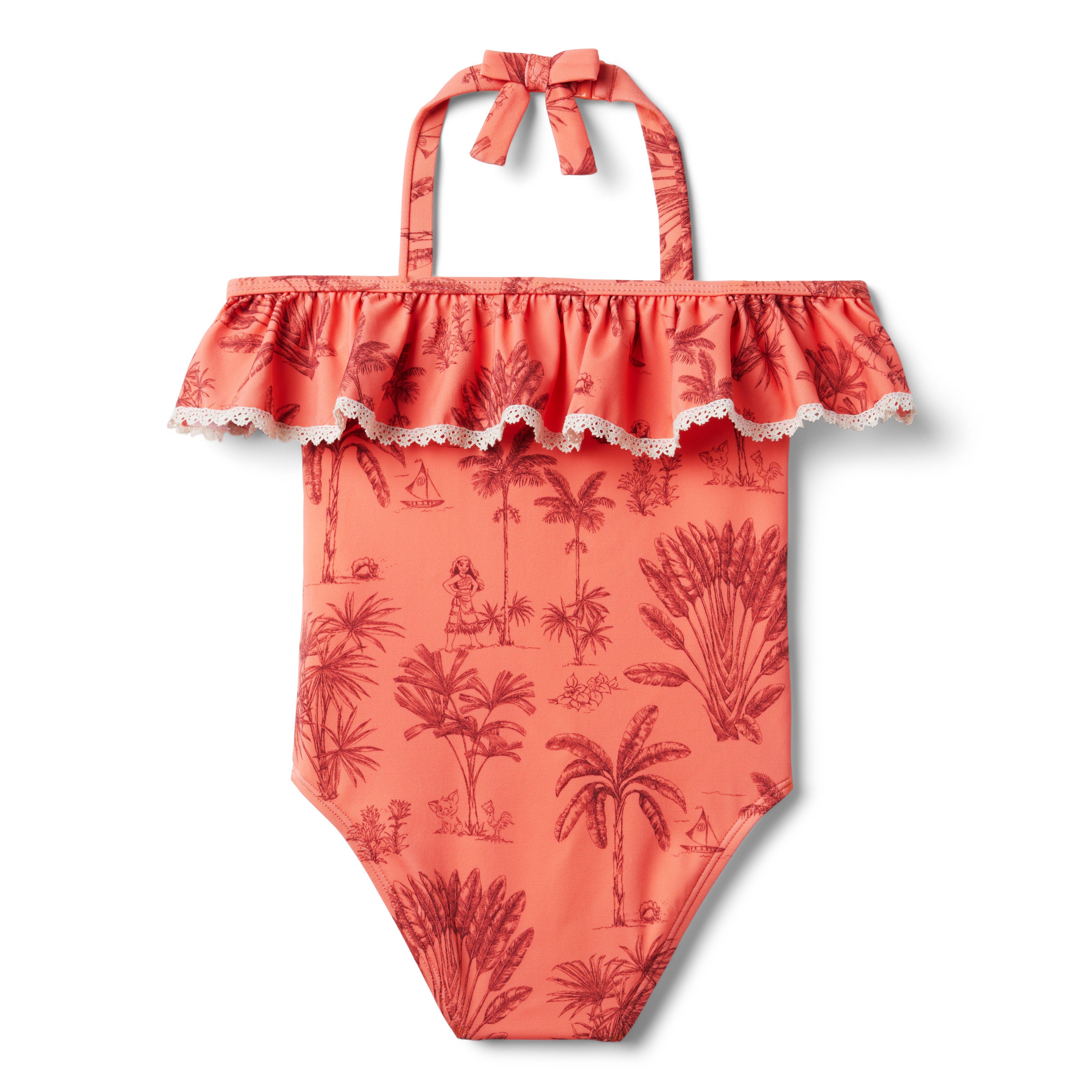Disney Moana Palm Toile Cold Shoulder Swimsuit image number 1