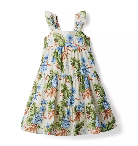 Tropical Floral Midi Dress