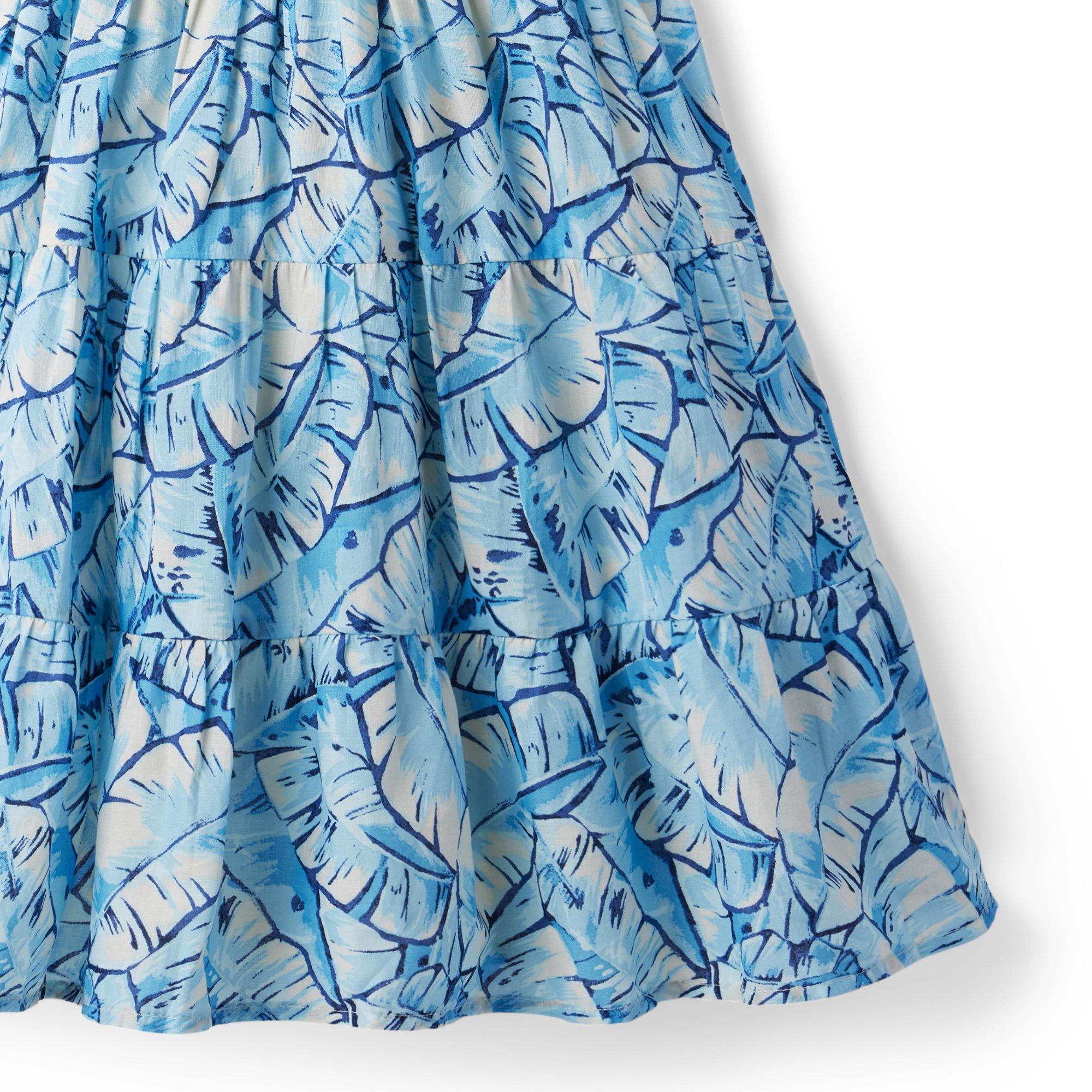 Palm Leaf Smocked Sundress image number 3