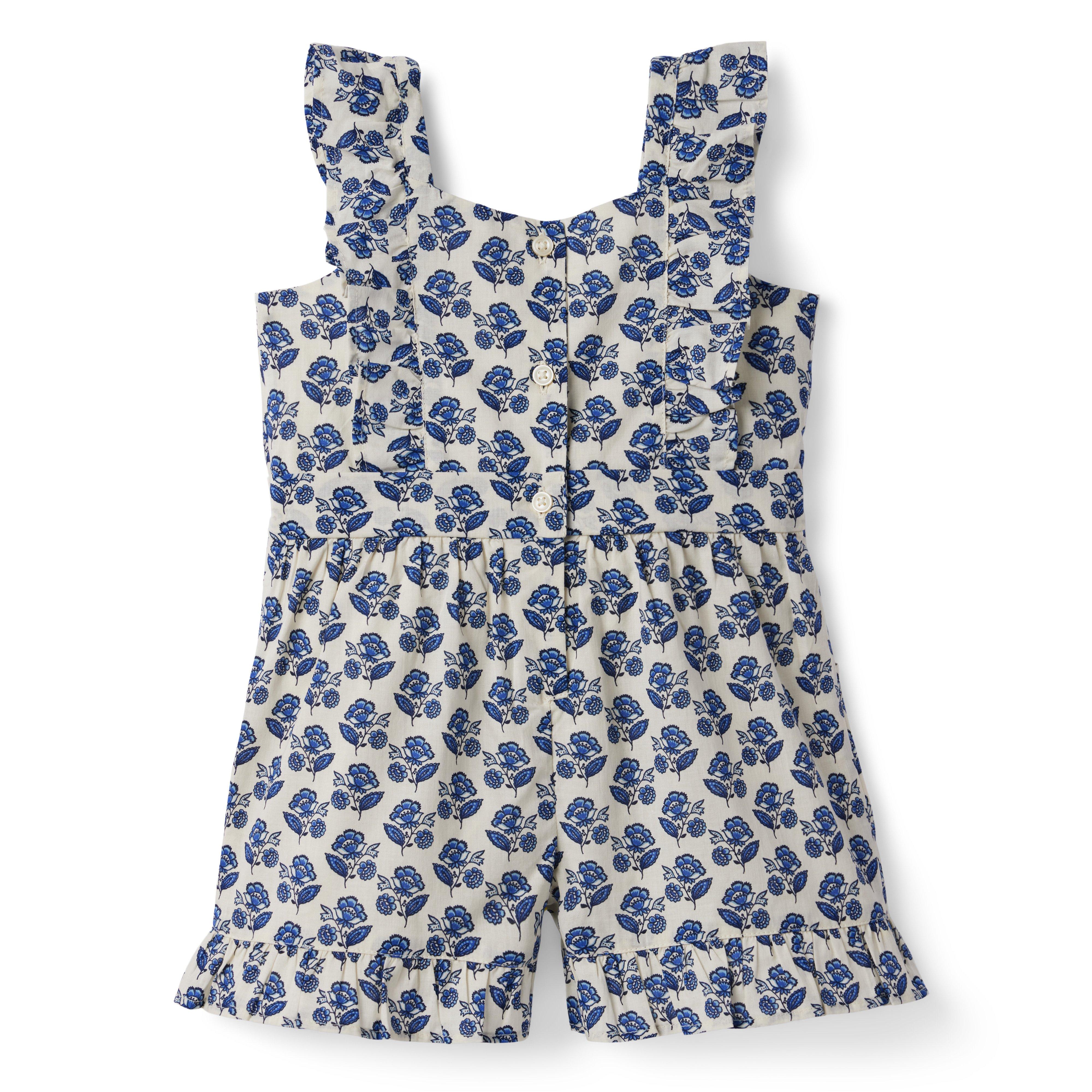 Floral Ruffle Romper image number 1