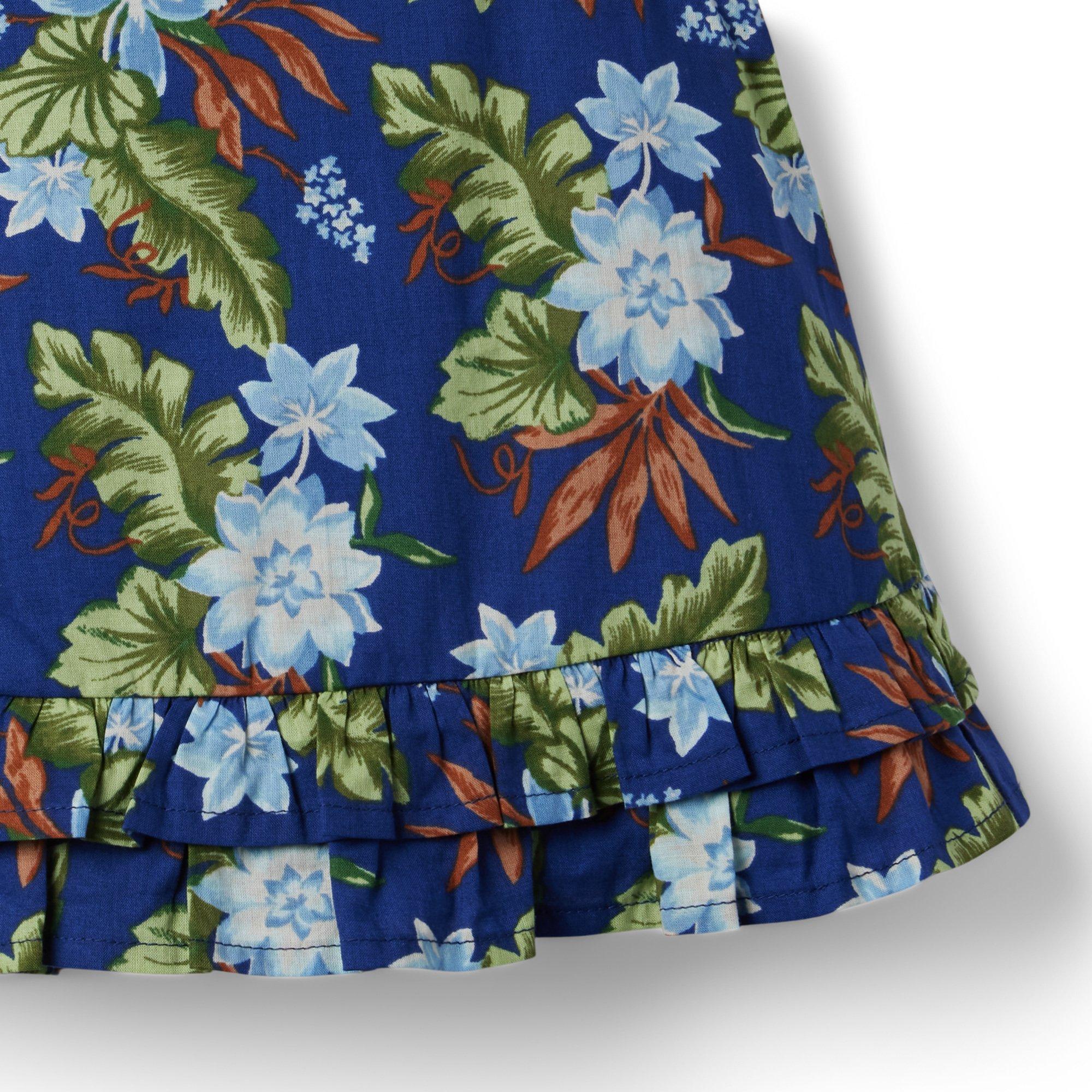 Tropical Floral Ruffle Strap Cropped Top image number 2