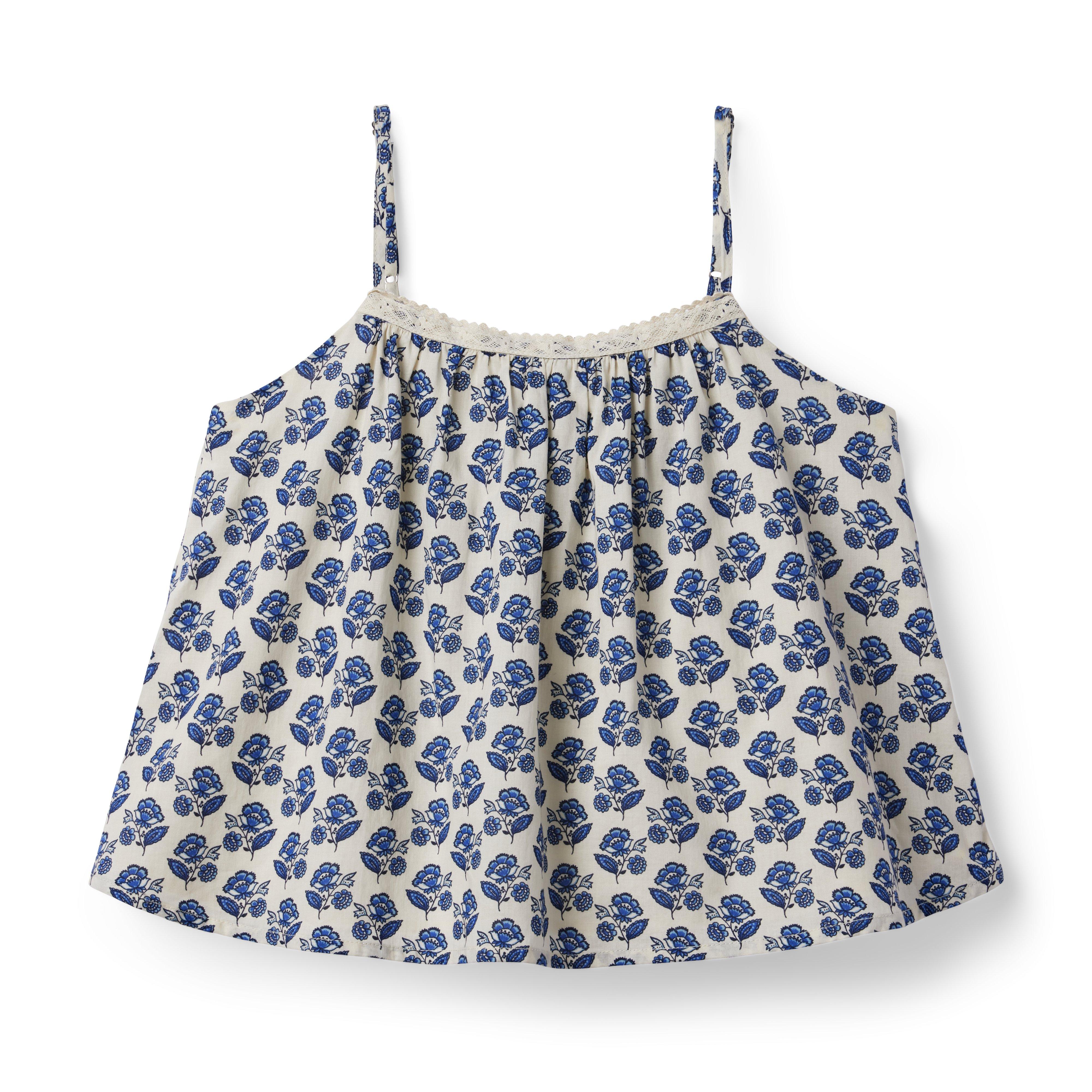 Floral Crochet Trim Top image number 0