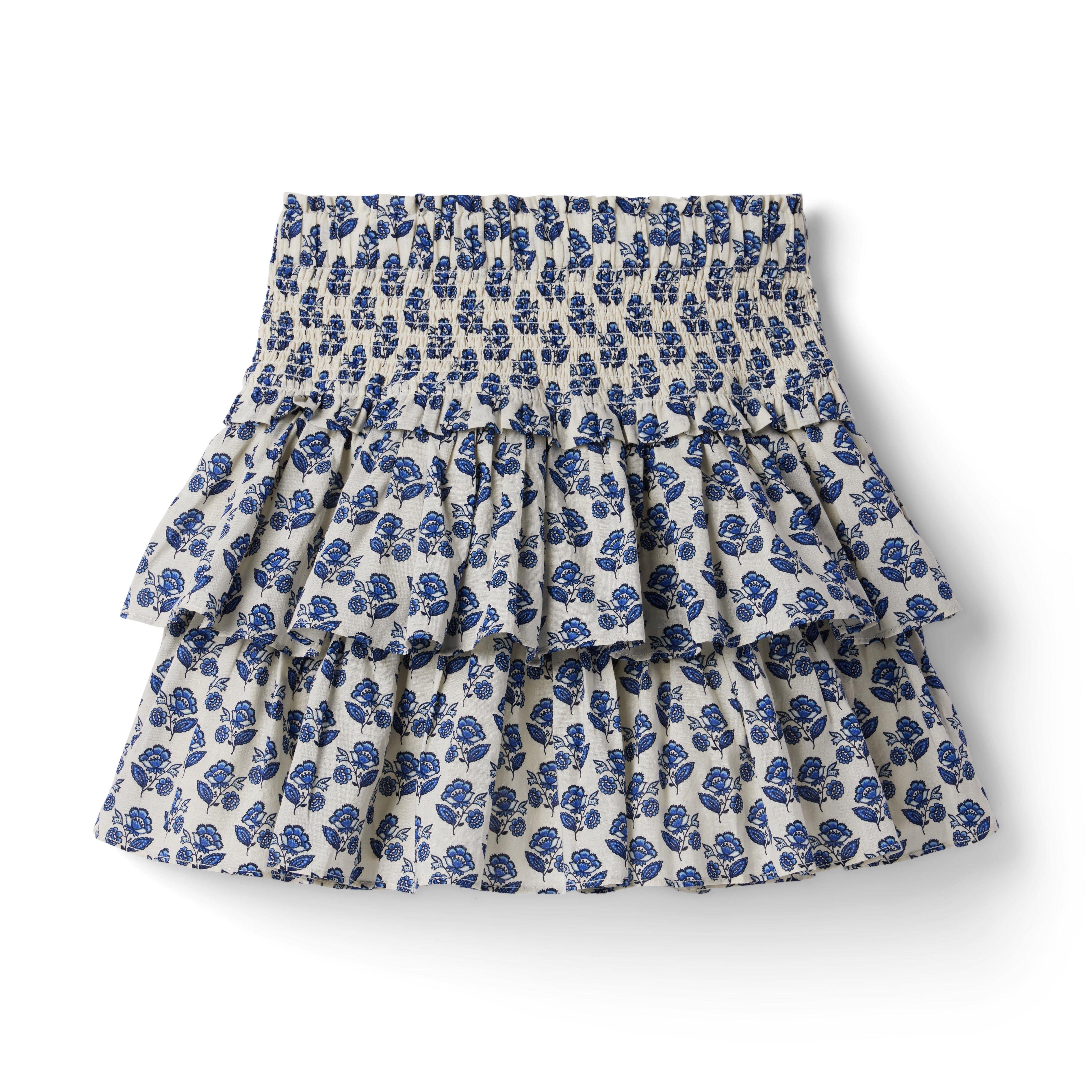 Floral Smocked Tiered Skirt image number 0