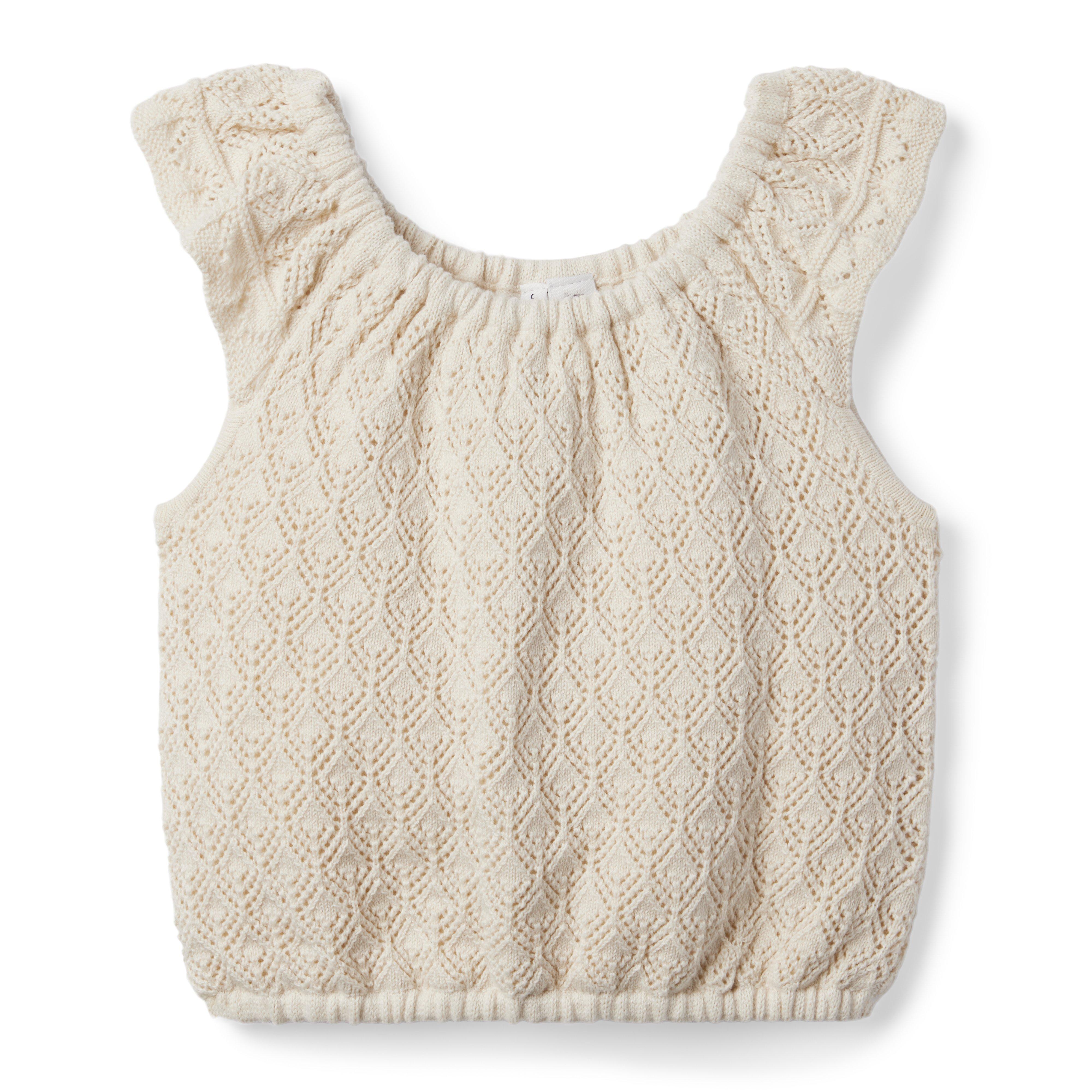Crochet Scalloped Trim Top image number 0