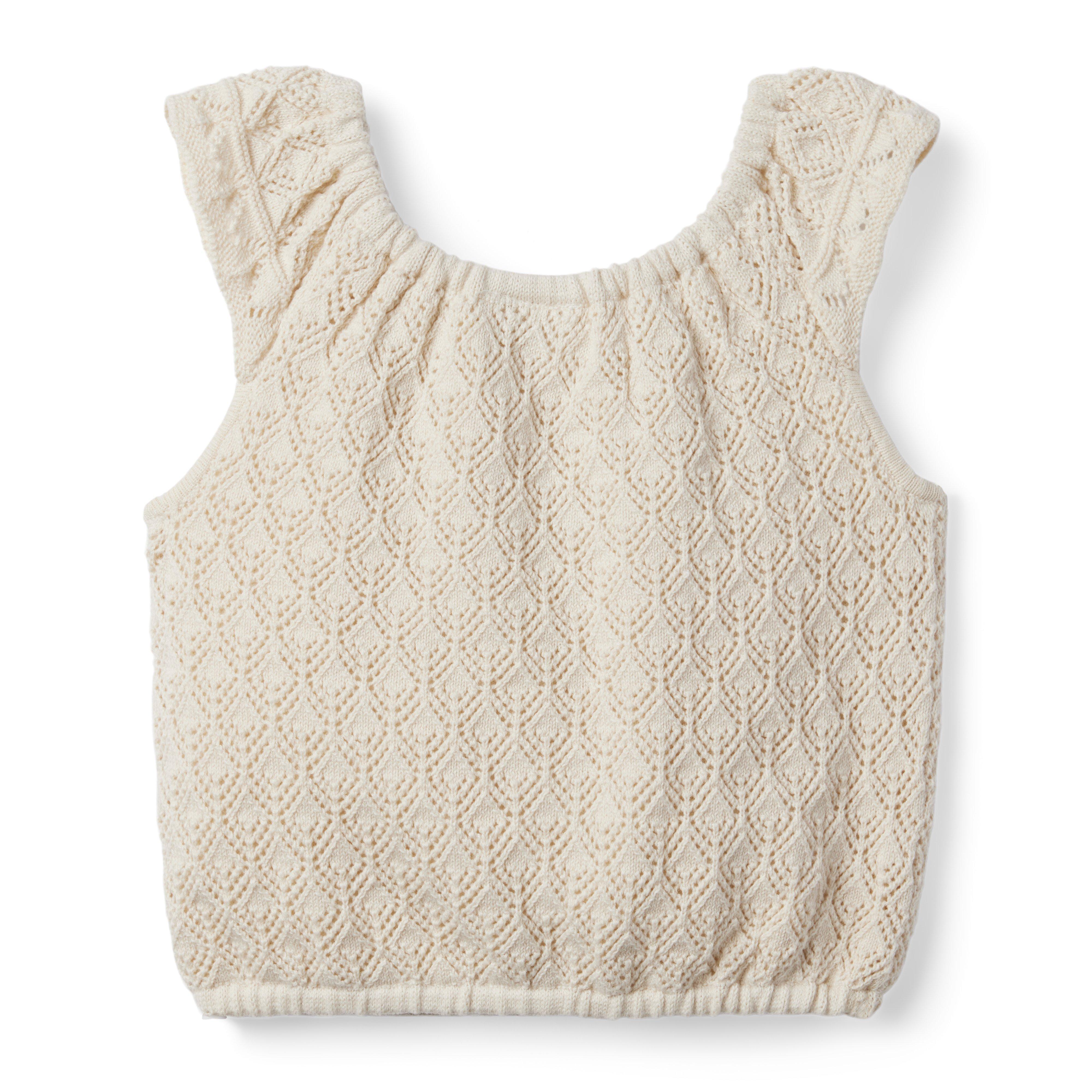 Crochet Scalloped Trim Top image number 1