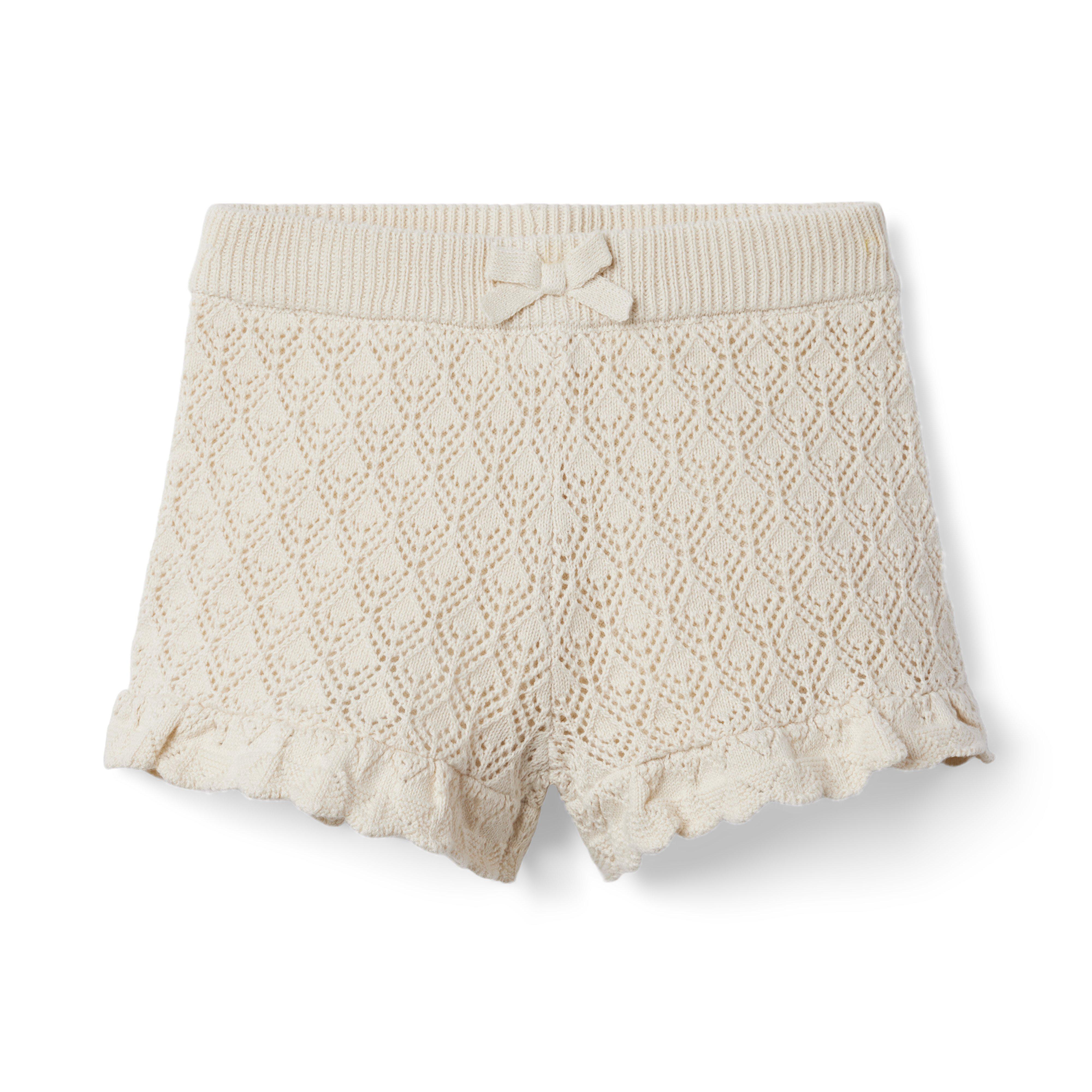 Crochet Scalloped Hem Short image number 0