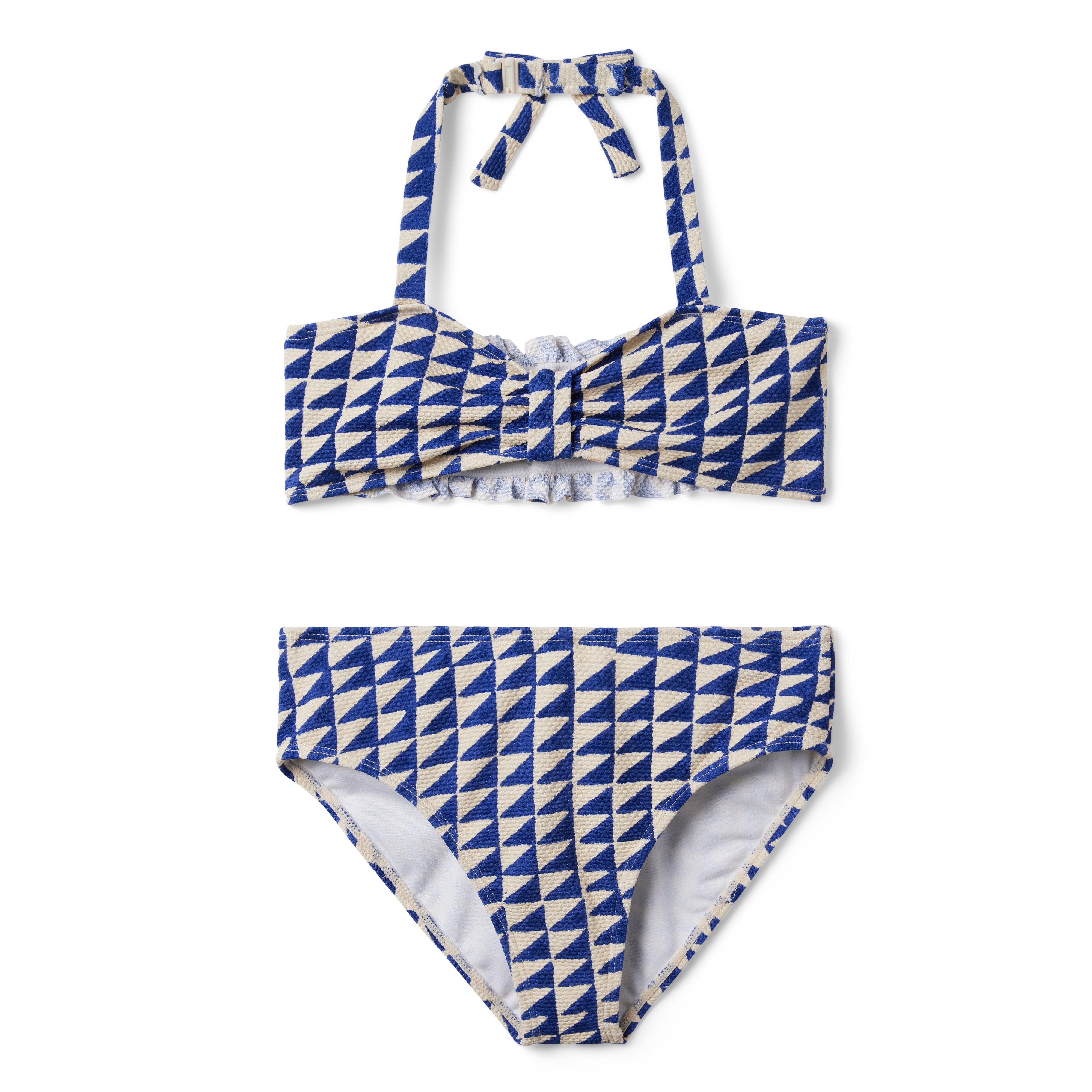Tile Print Halter Textured 2-Piece Swimsuit image number 0