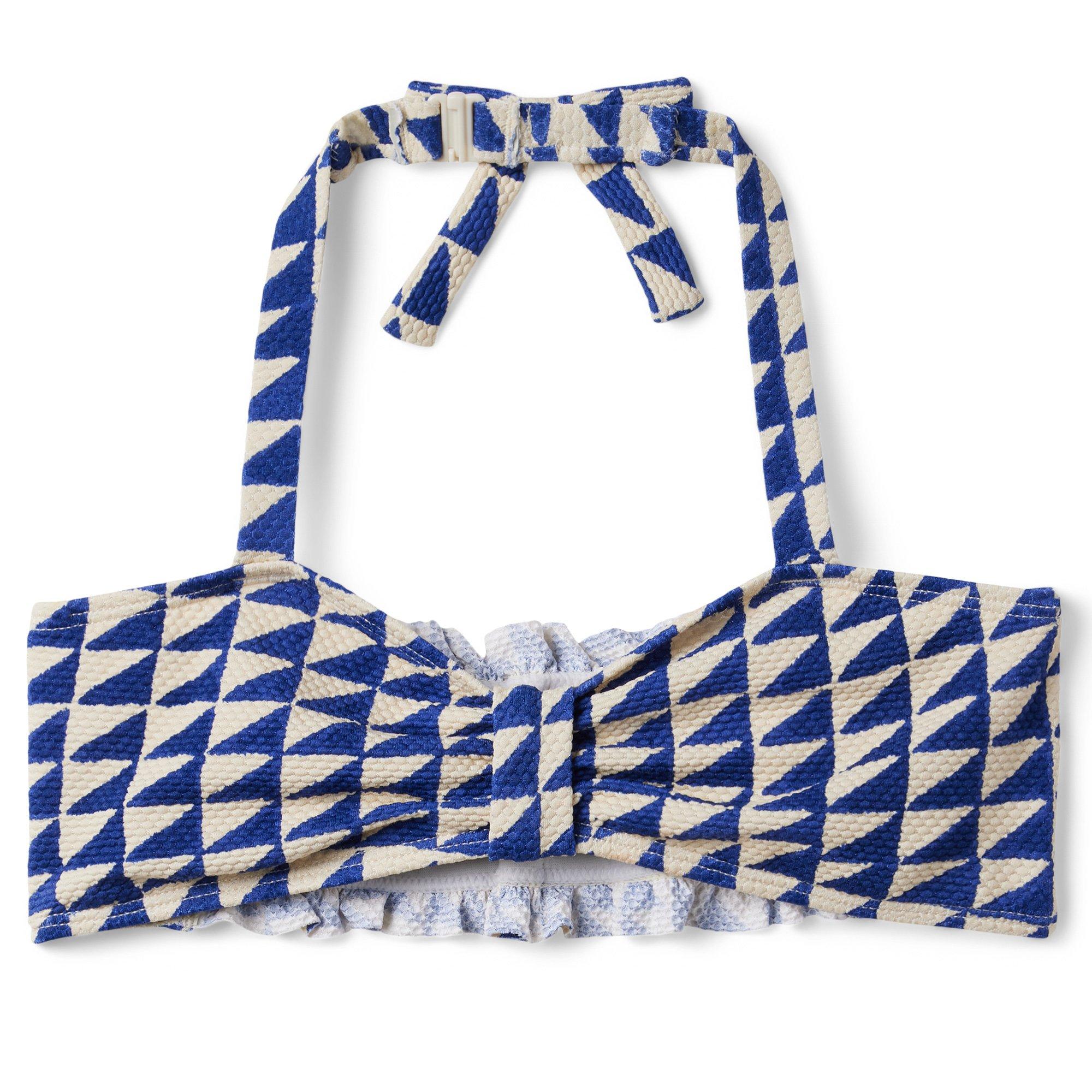Tile Print Halter Textured 2-Piece Swimsuit image number 2