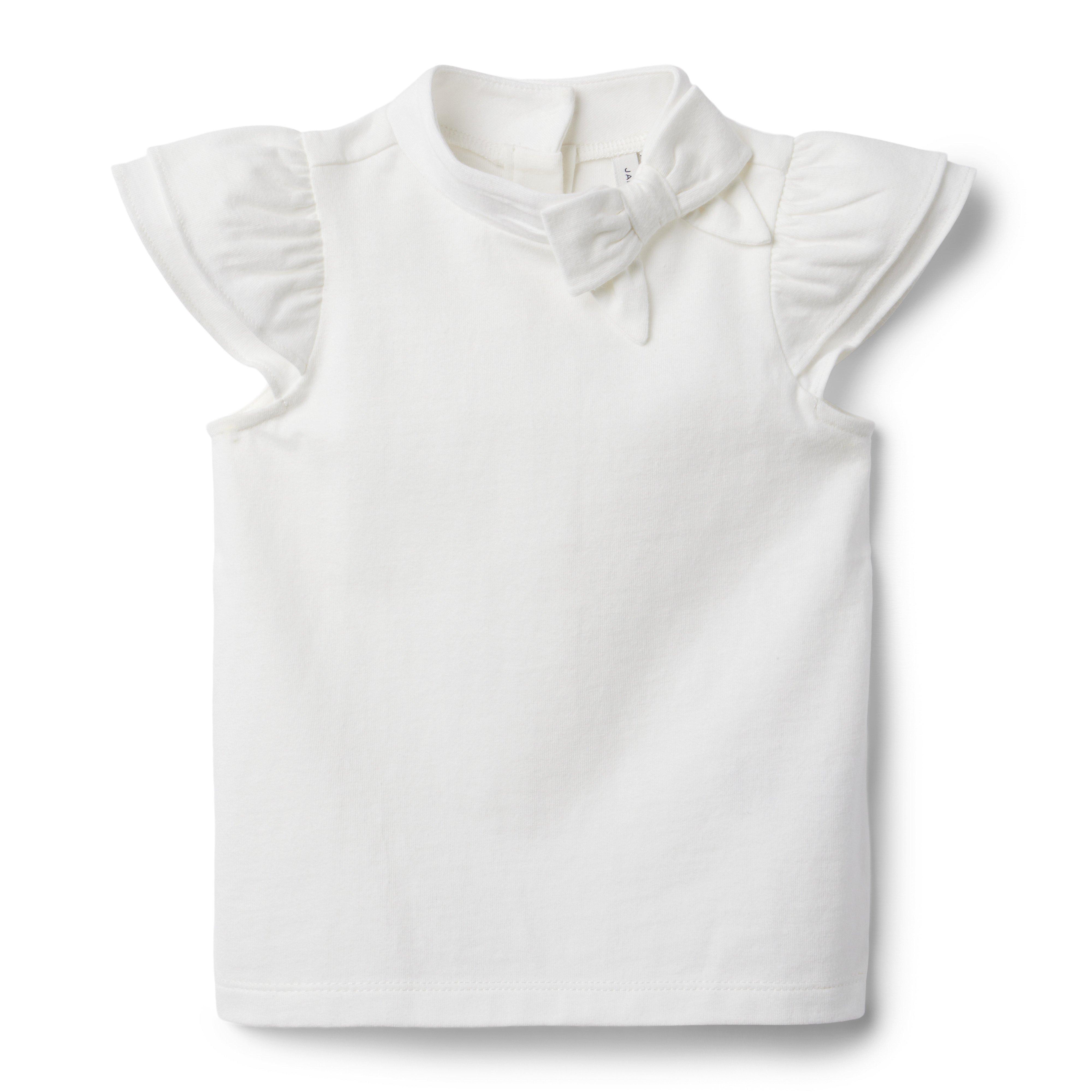 Ruffle Sleeve Bow Jersey Top image number 0