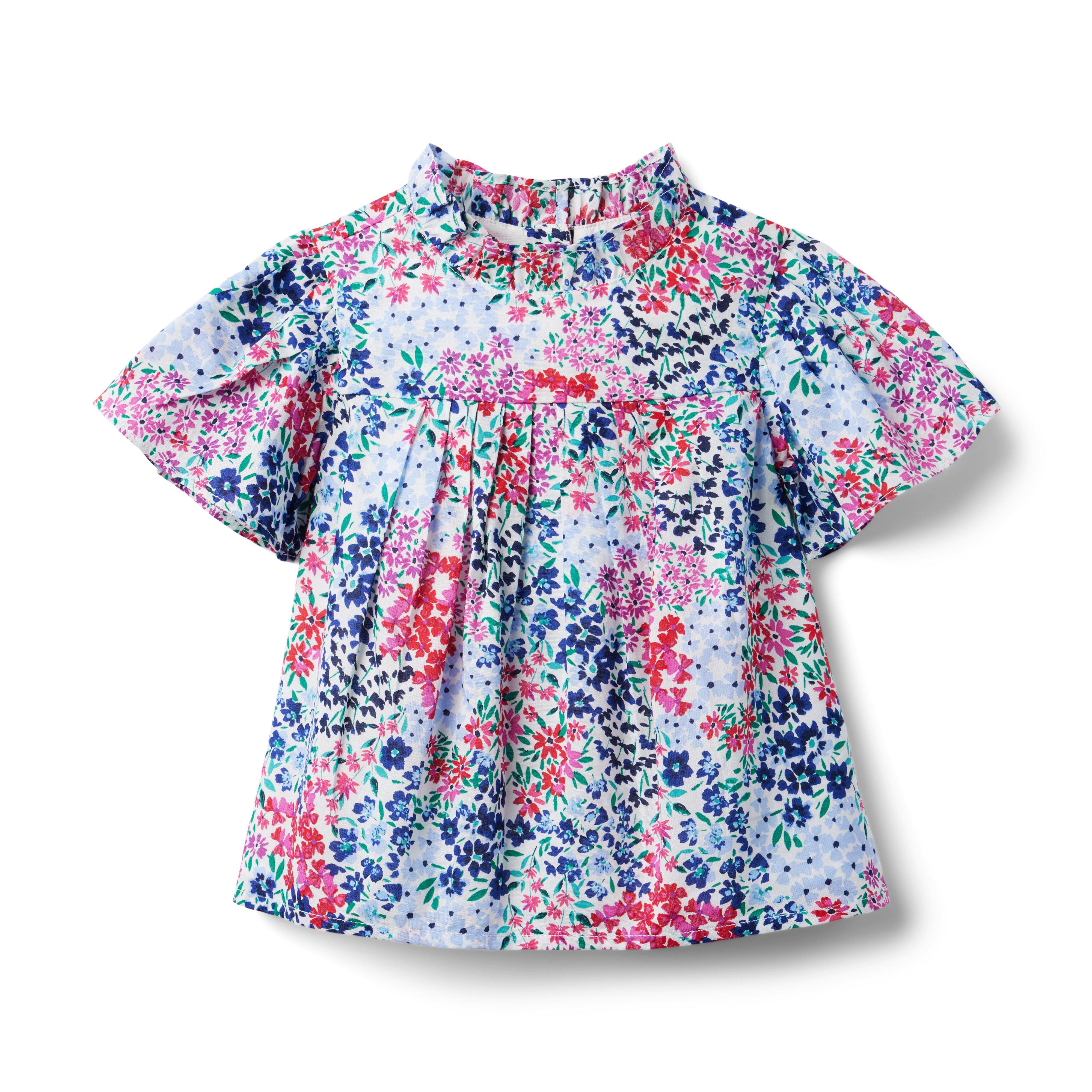 Floral Flutter Sleeve Top image number 0