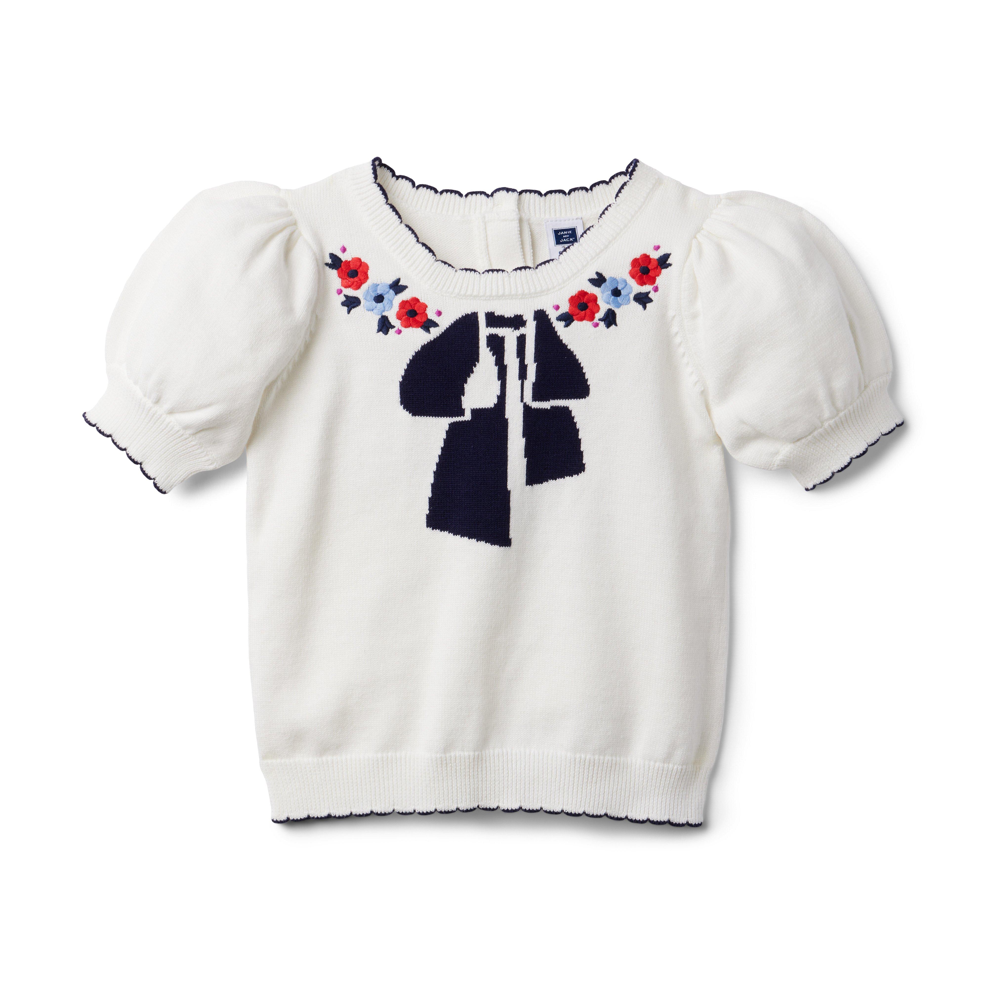 Floral Bow Sweater Top image number 0
