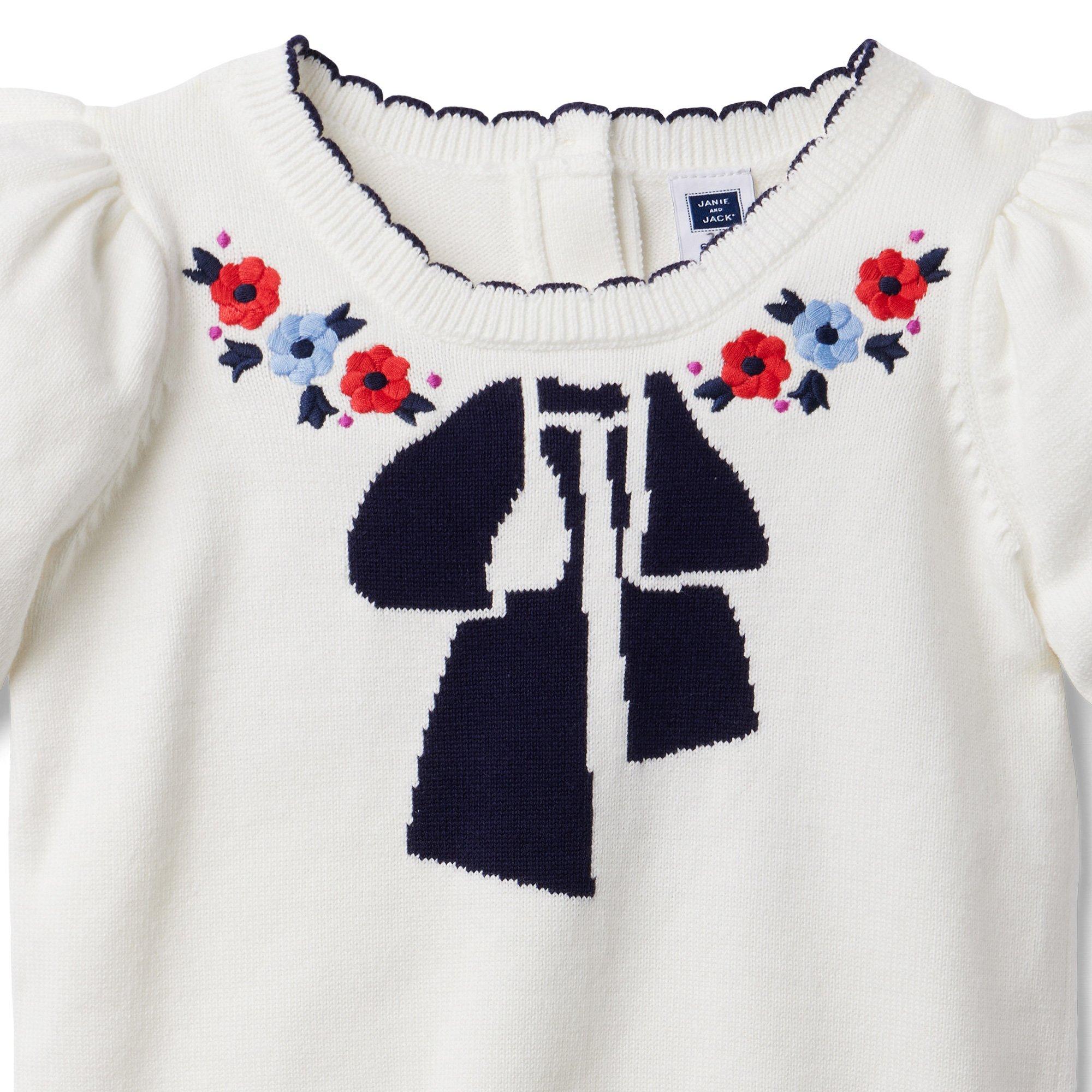 Floral Bow Sweater Top image number 2