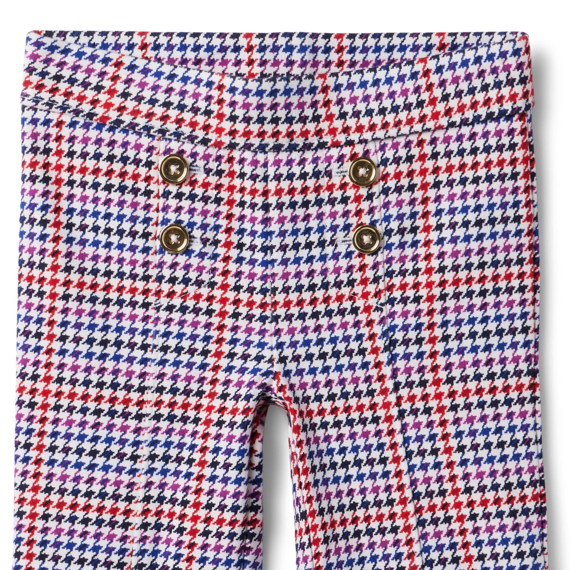 Houndstooth Plaid Flare Ponte Pant image number 1