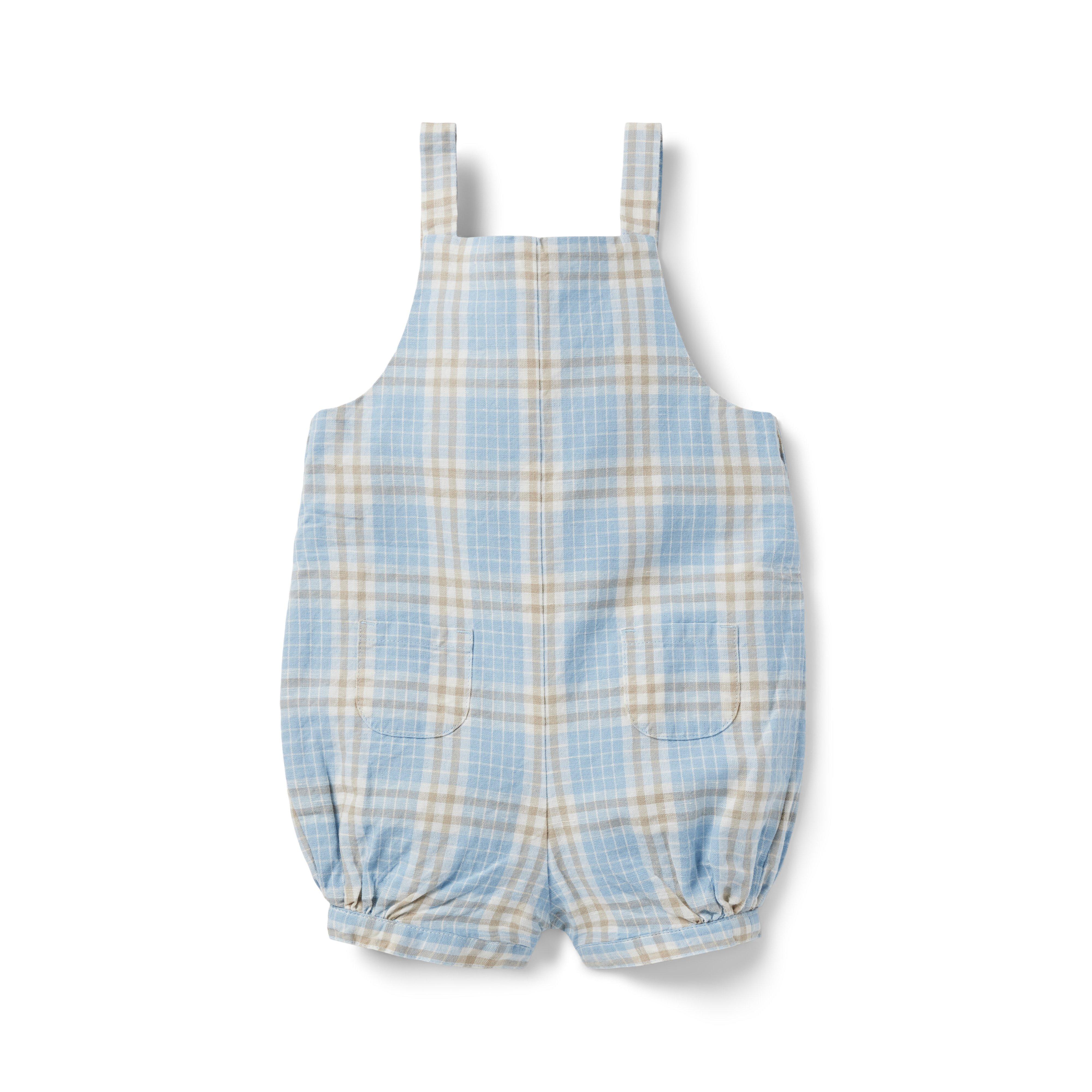 Baby Plaid Linen Overall image number 1