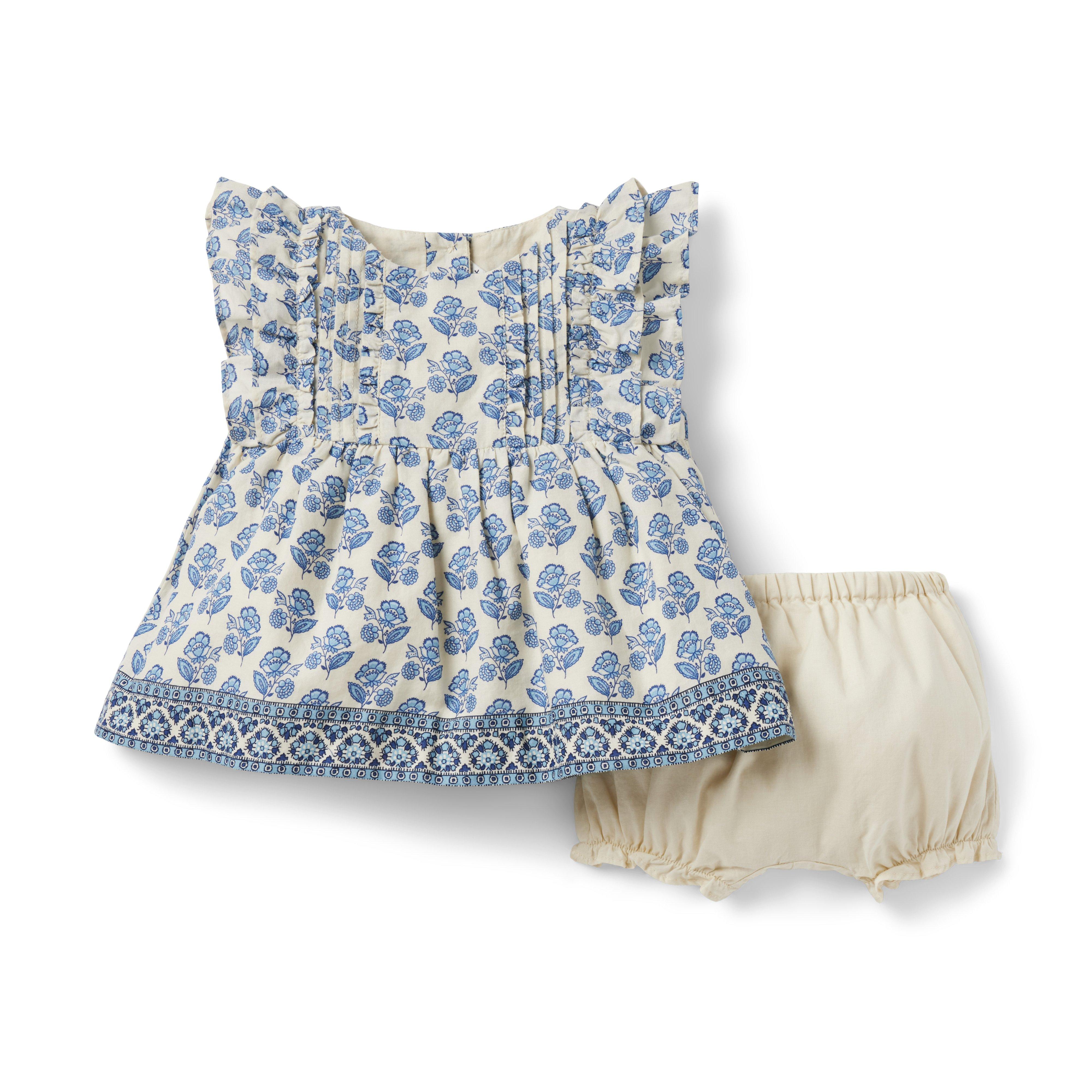 Baby Floral Border Print Matching Set image number 0