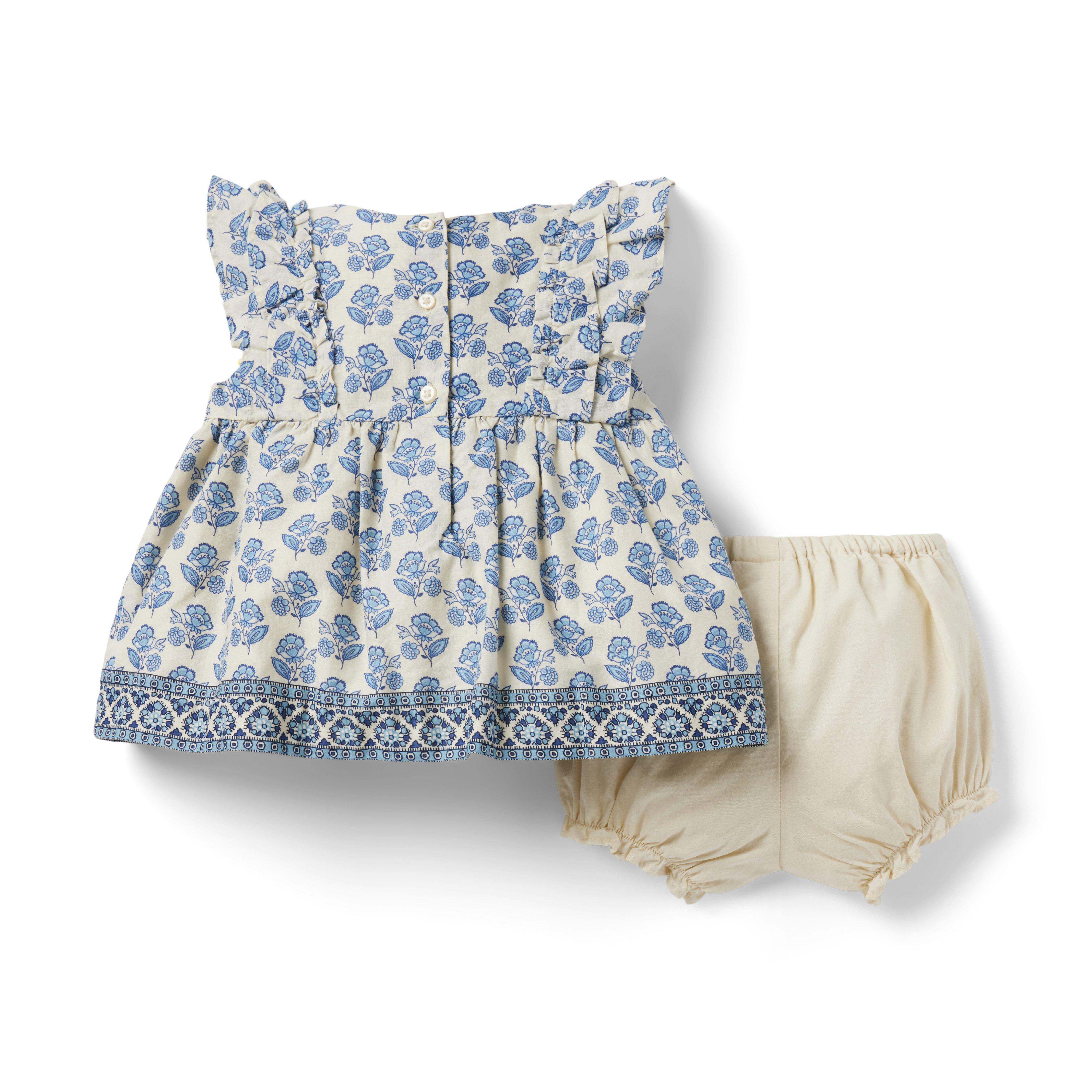 Baby Floral Border Print Matching Set image number 1