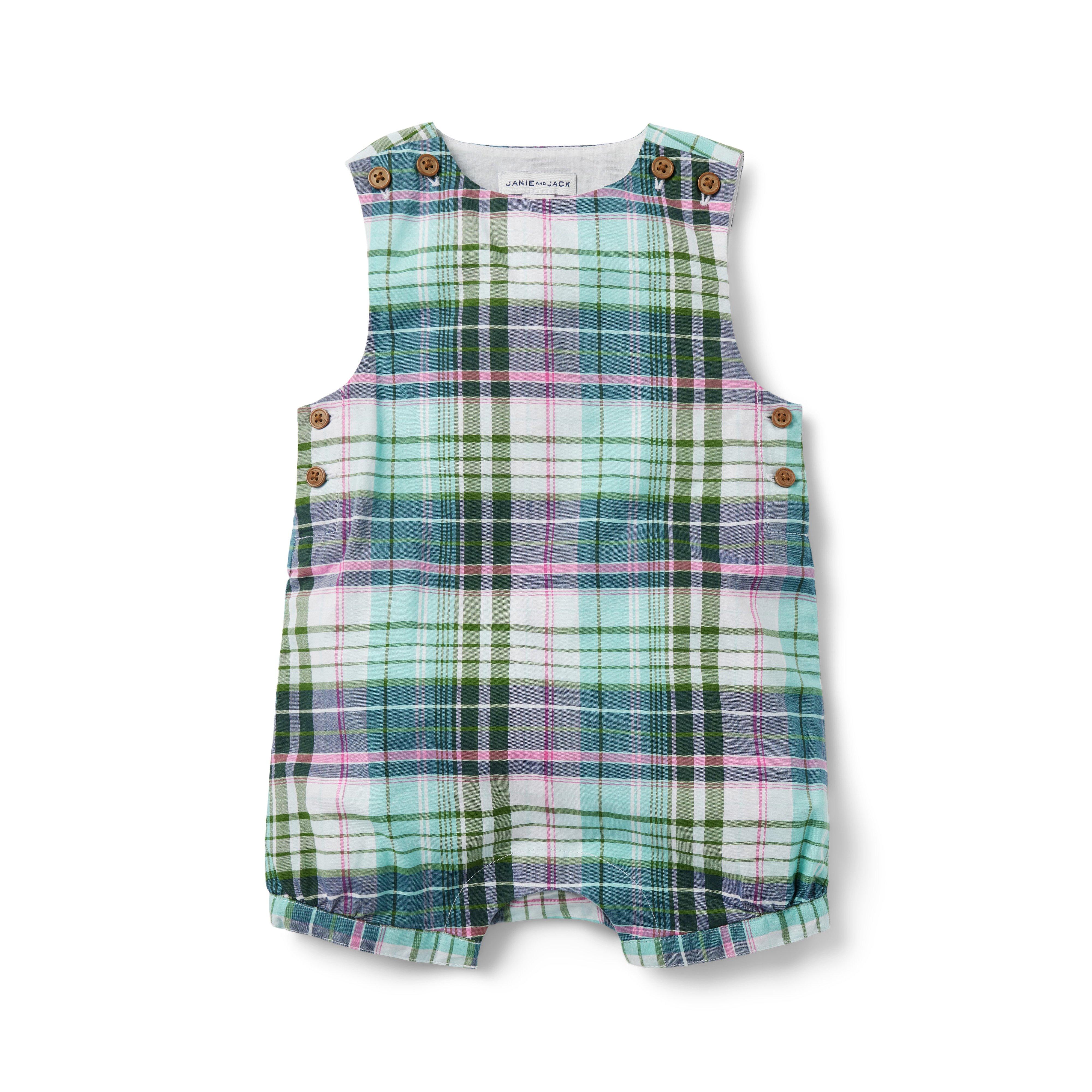 Baby Madras Plaid Romper image number 0