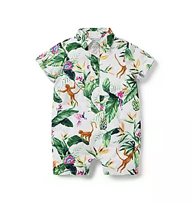 Janie and Jack Baby Tropical Jungle Romper