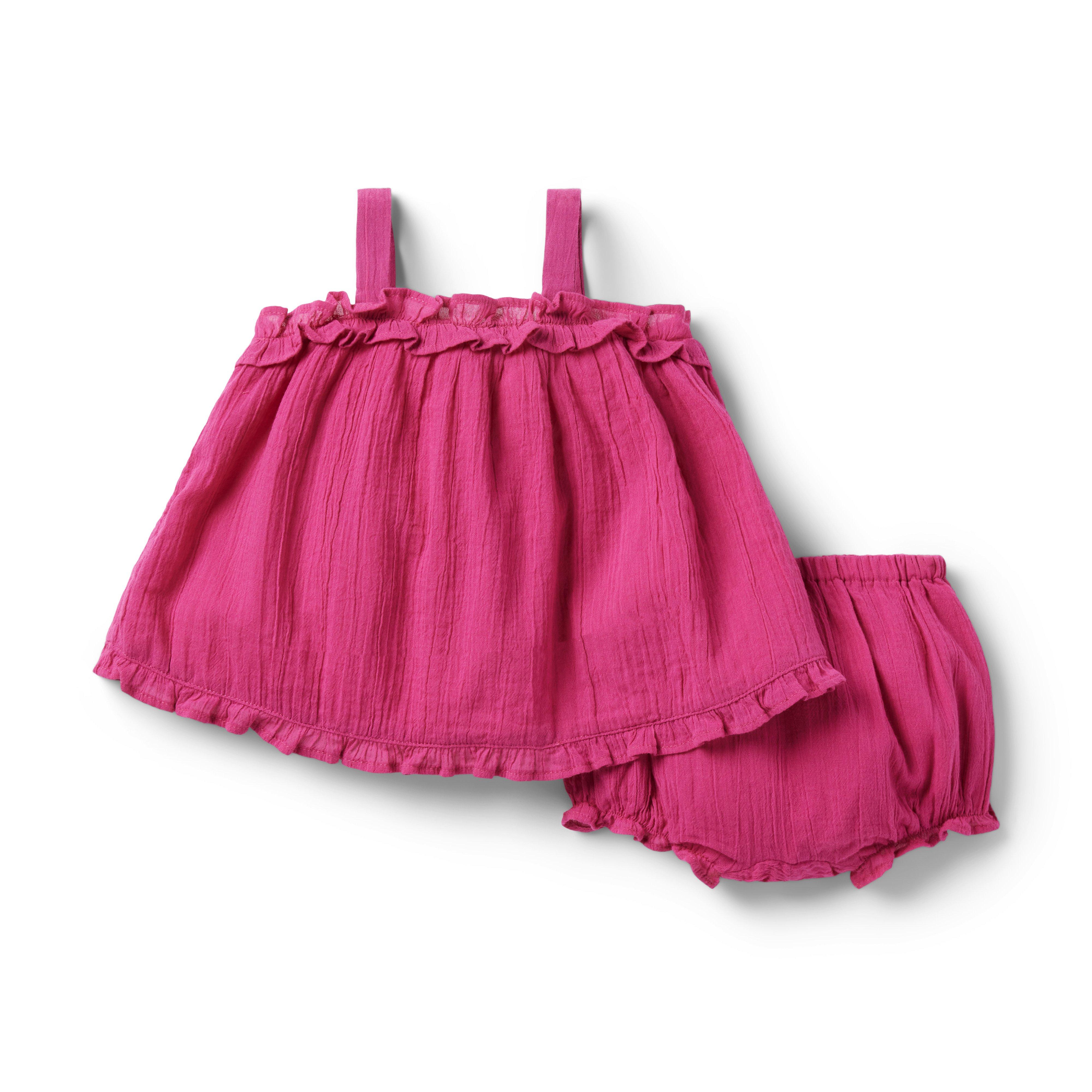 Baby Ruffle Gauze Matching Set image number 0