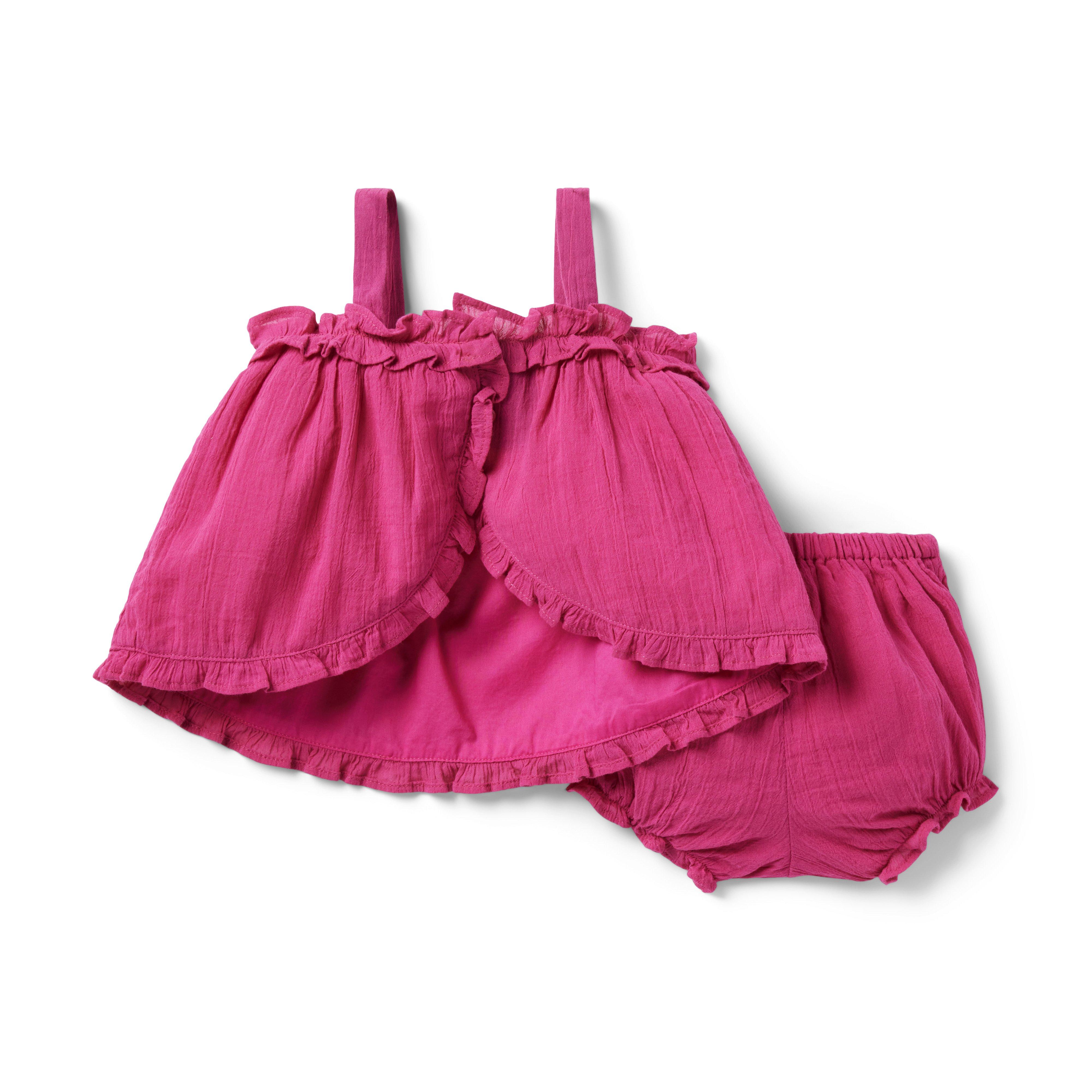 Baby Ruffle Gauze Matching Set image number 1