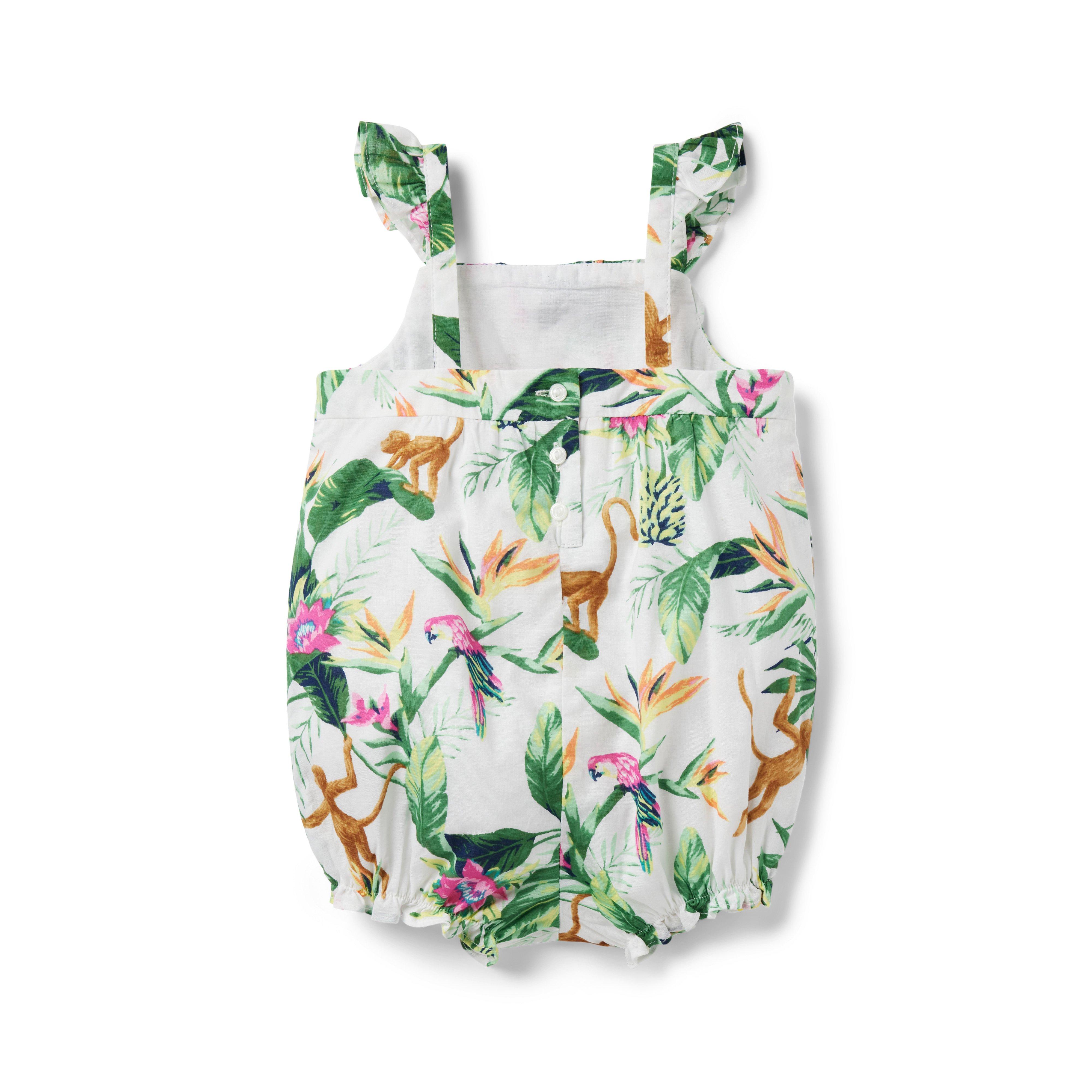 Baby Tropical Jungle Smocked Romper  image number 1