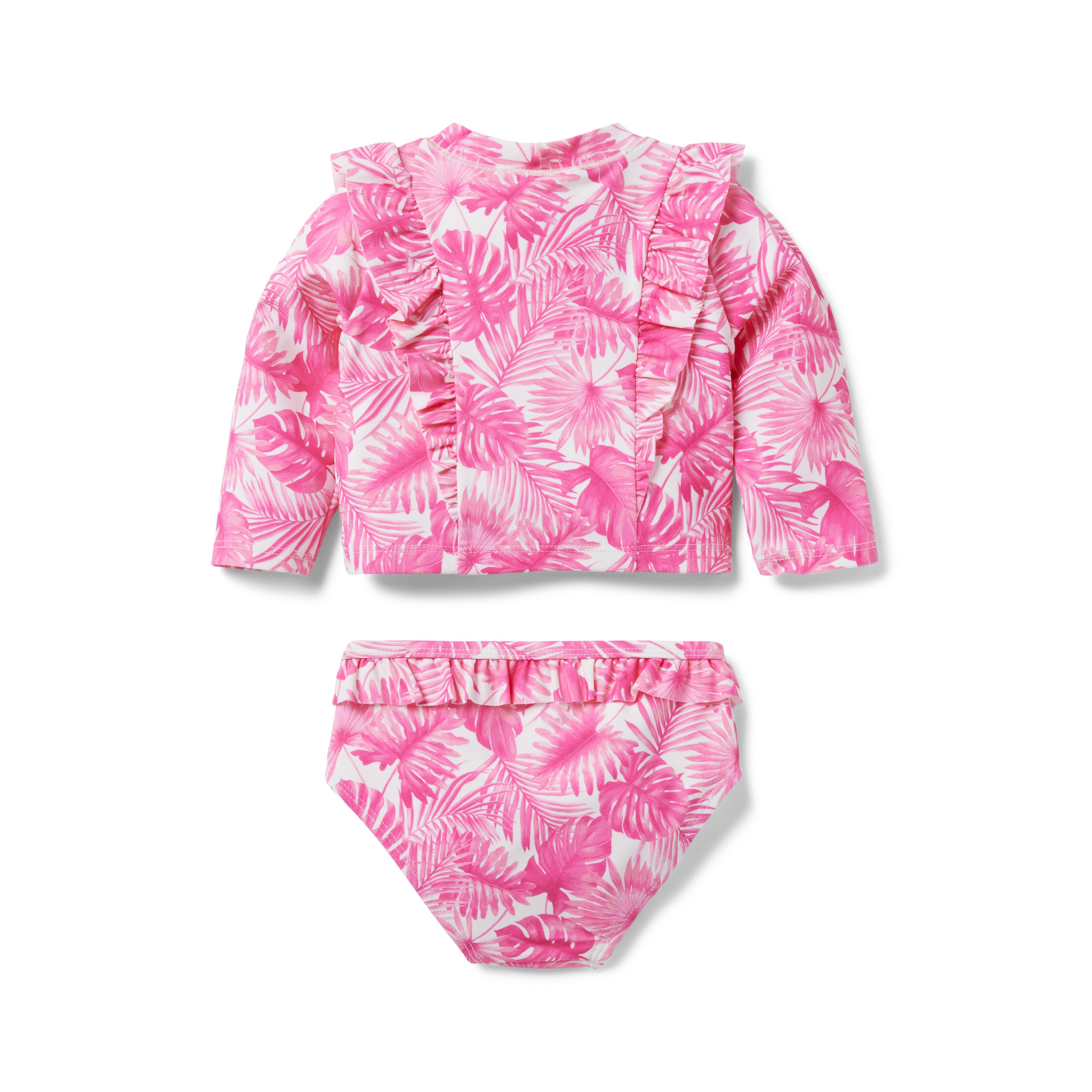 Baby Palm Leaf Rash Guard Set image number 1