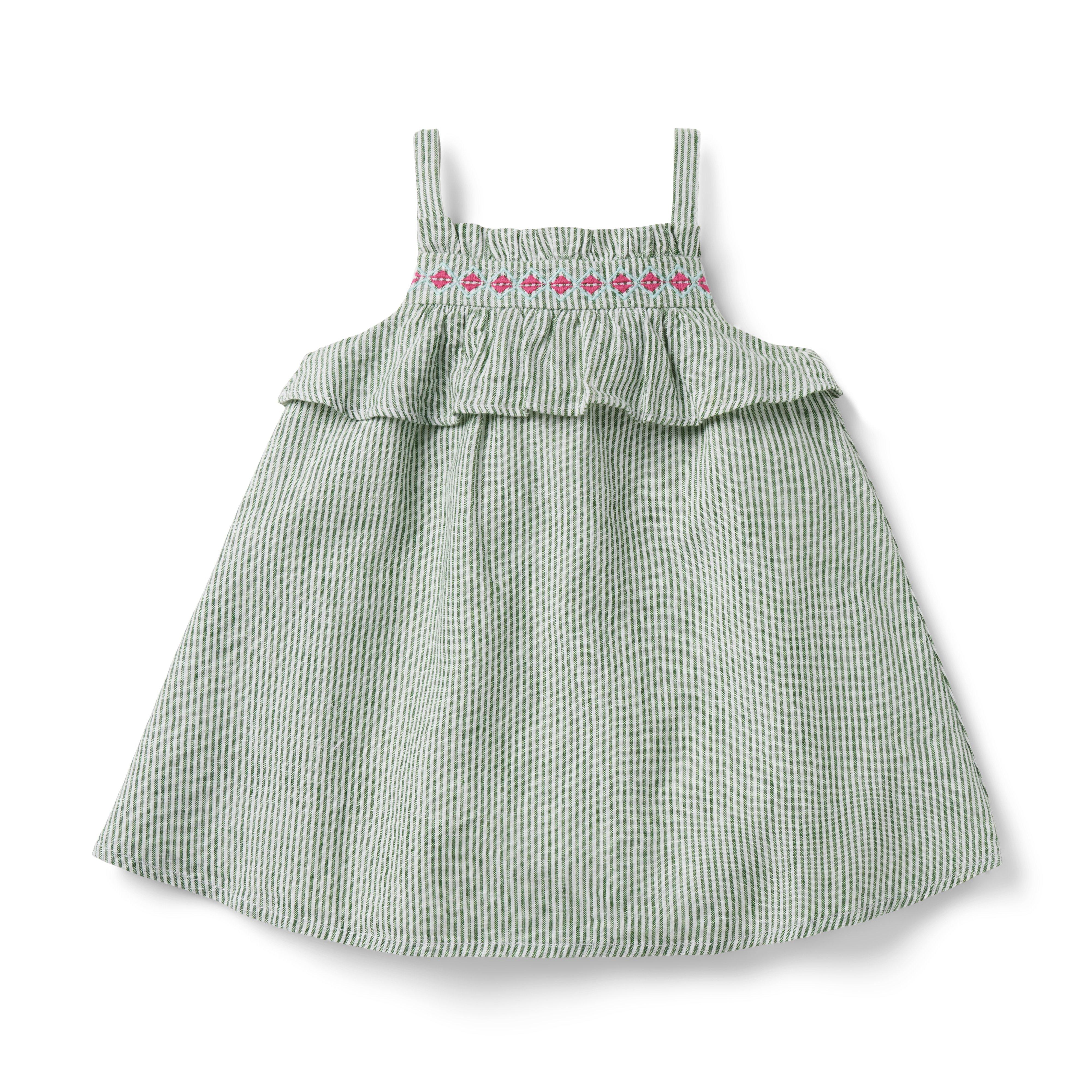 Baby Striped Linen Sundress image number 0