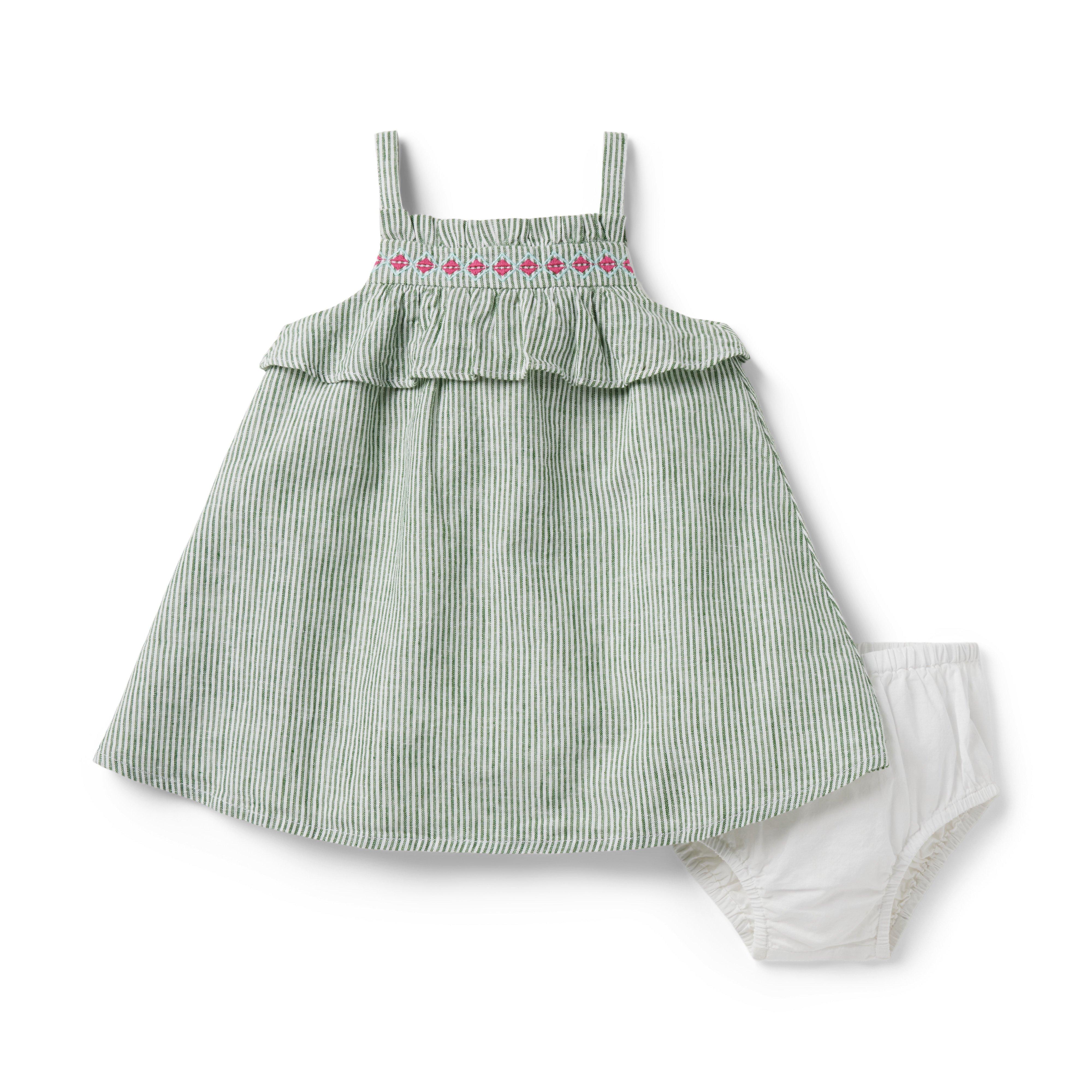 Baby Striped Linen Sundress image number 3